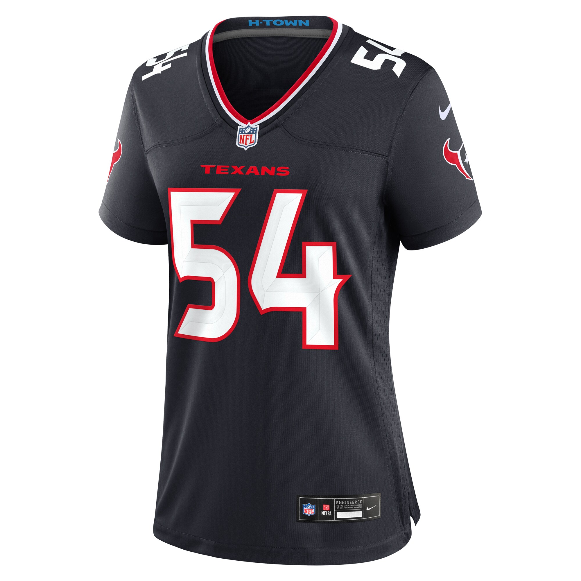 Alternative view of Women's Houston Texans Jarrett Patterson Navy Team Game Jersey JS7242 nicesnker