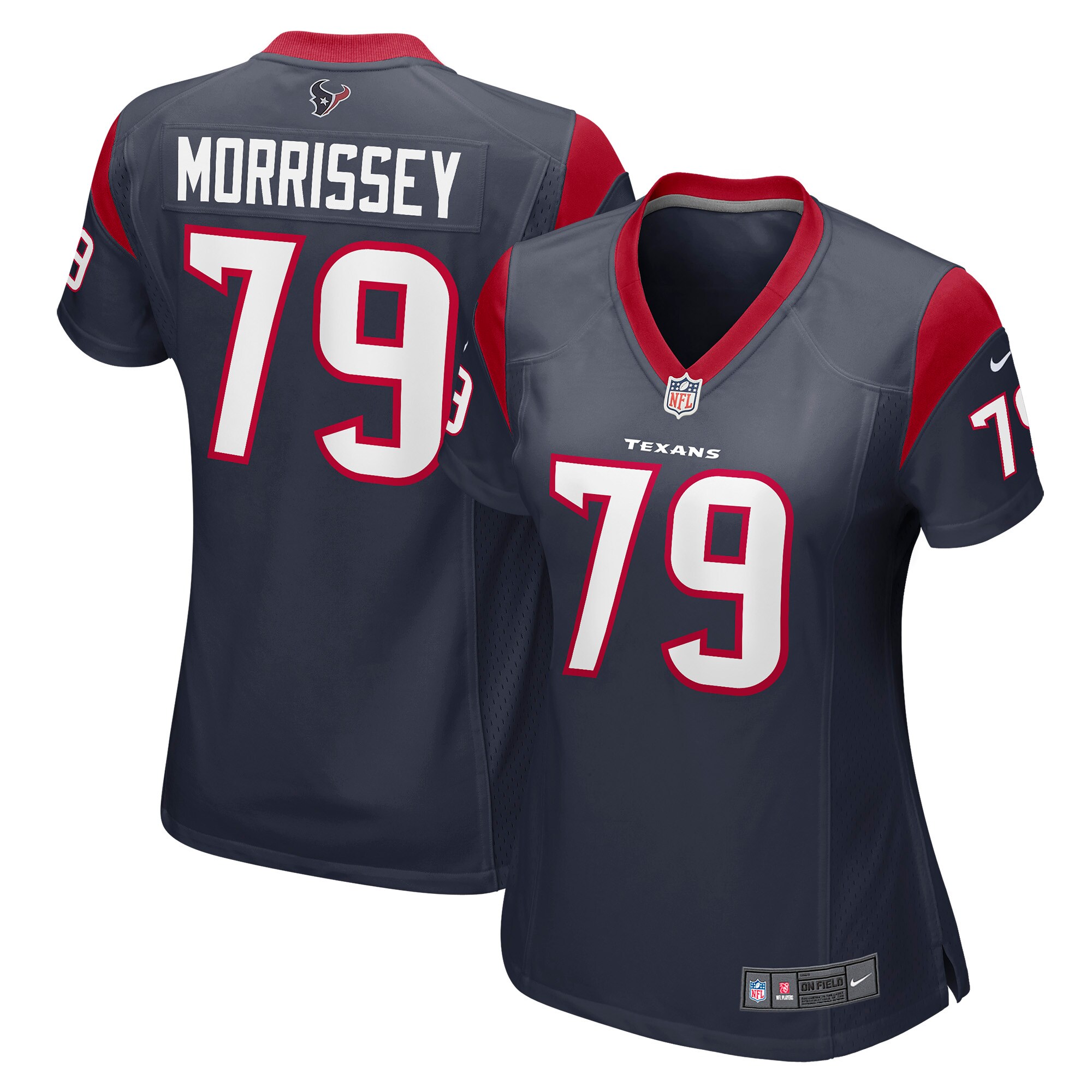Women's Houston Texans Jimmy Morrissey Navy Game Jersey JS8318 nicesnker