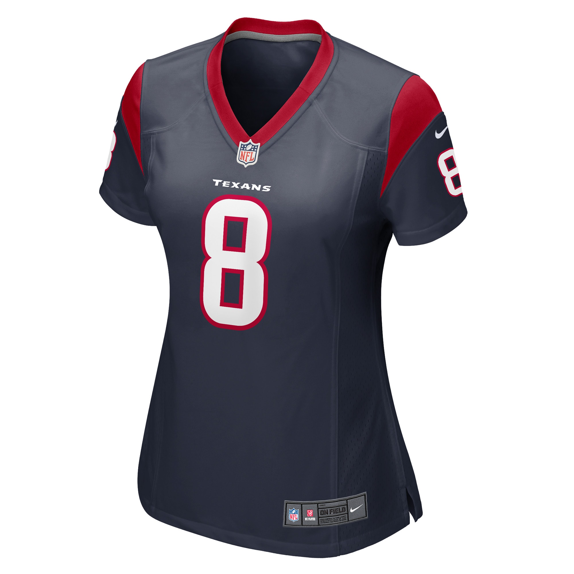 Alternative view of Women's Houston Texans John Metchie III Navy Game Player Jersey JS3291 nicesnker