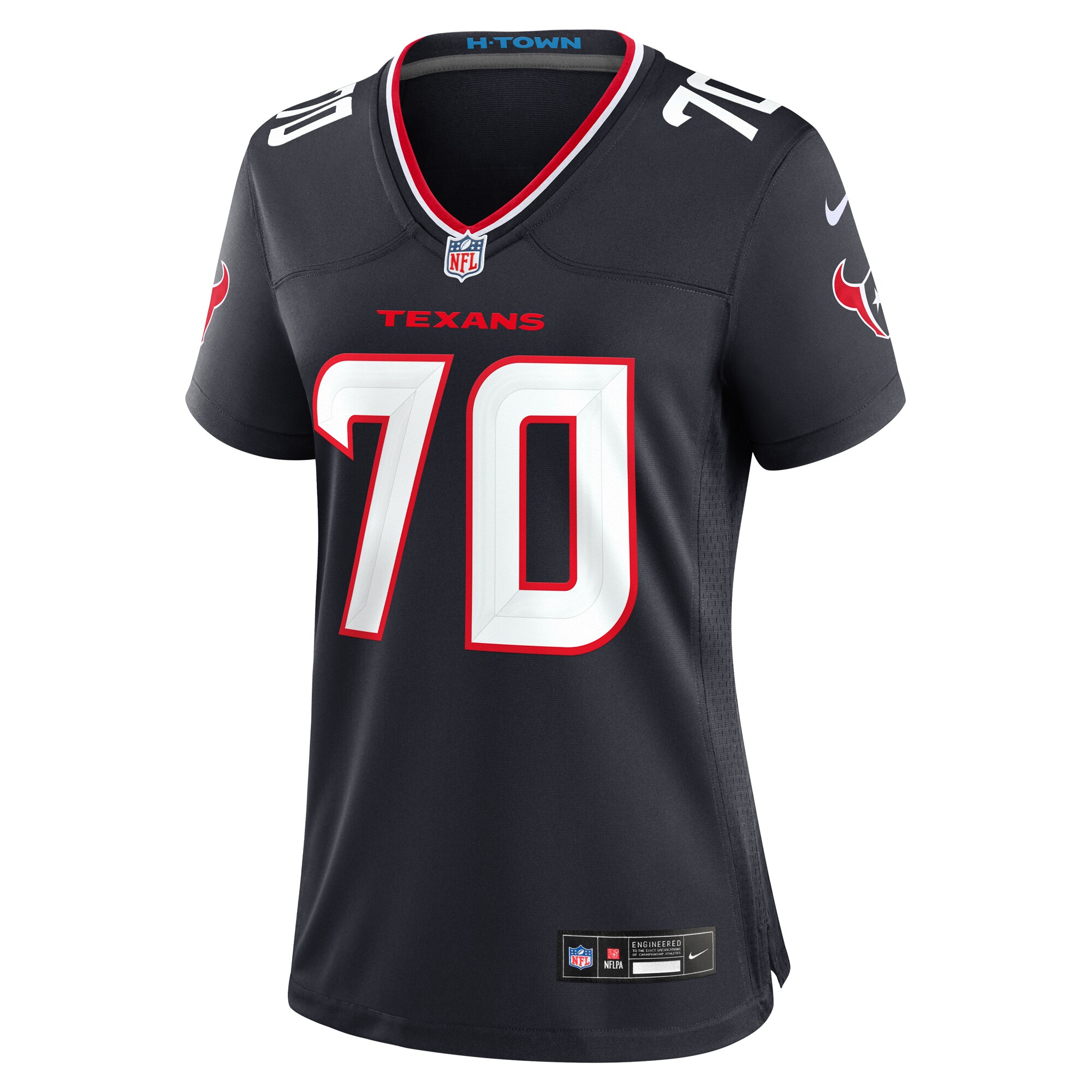 Alternative view of Women's Houston Texans Juice Scruggs Navy Team Game Jersey JS4461 nicesnker