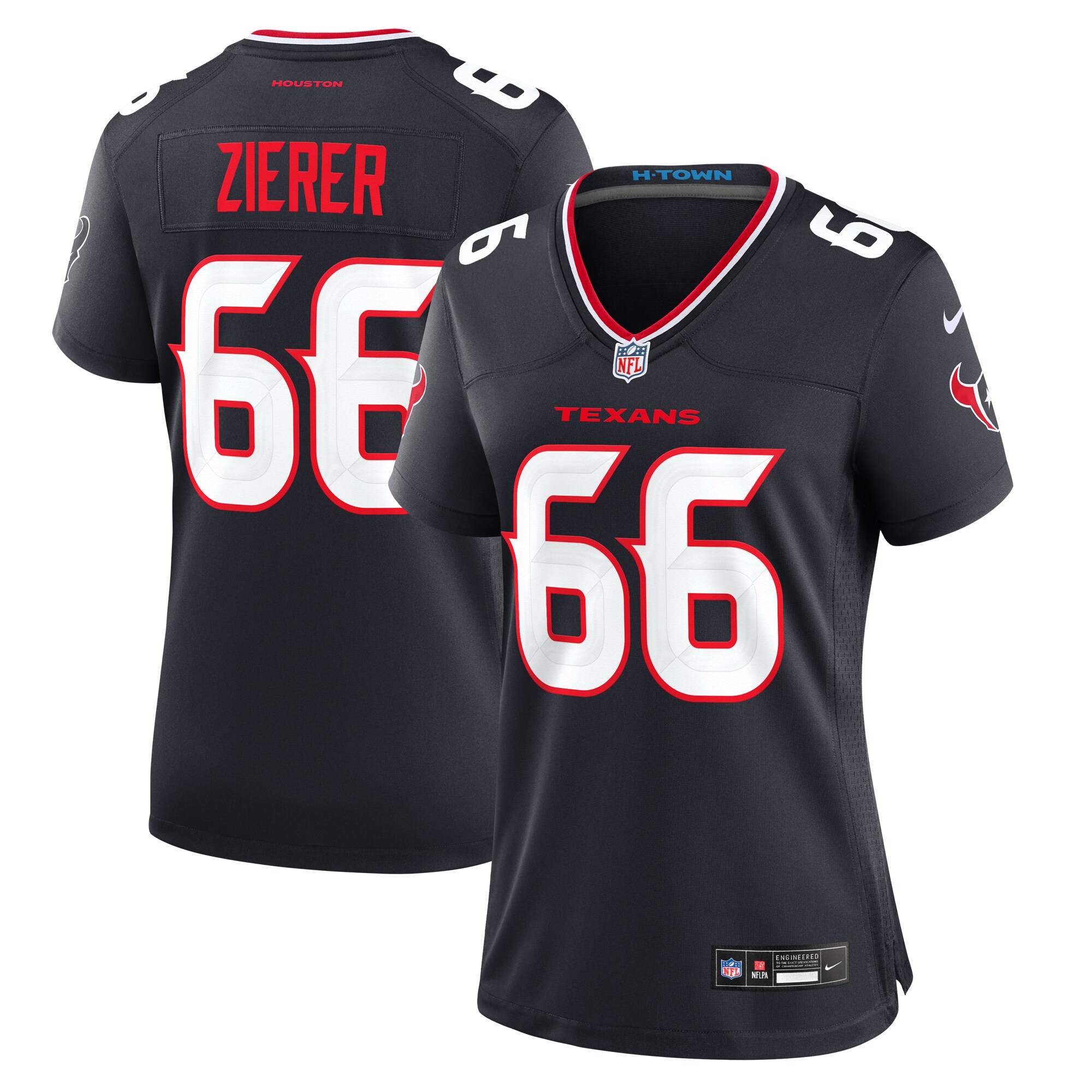Women's Houston Texans Kilian Zierer Navy Team Game Jersey JS9340 nicesnker
