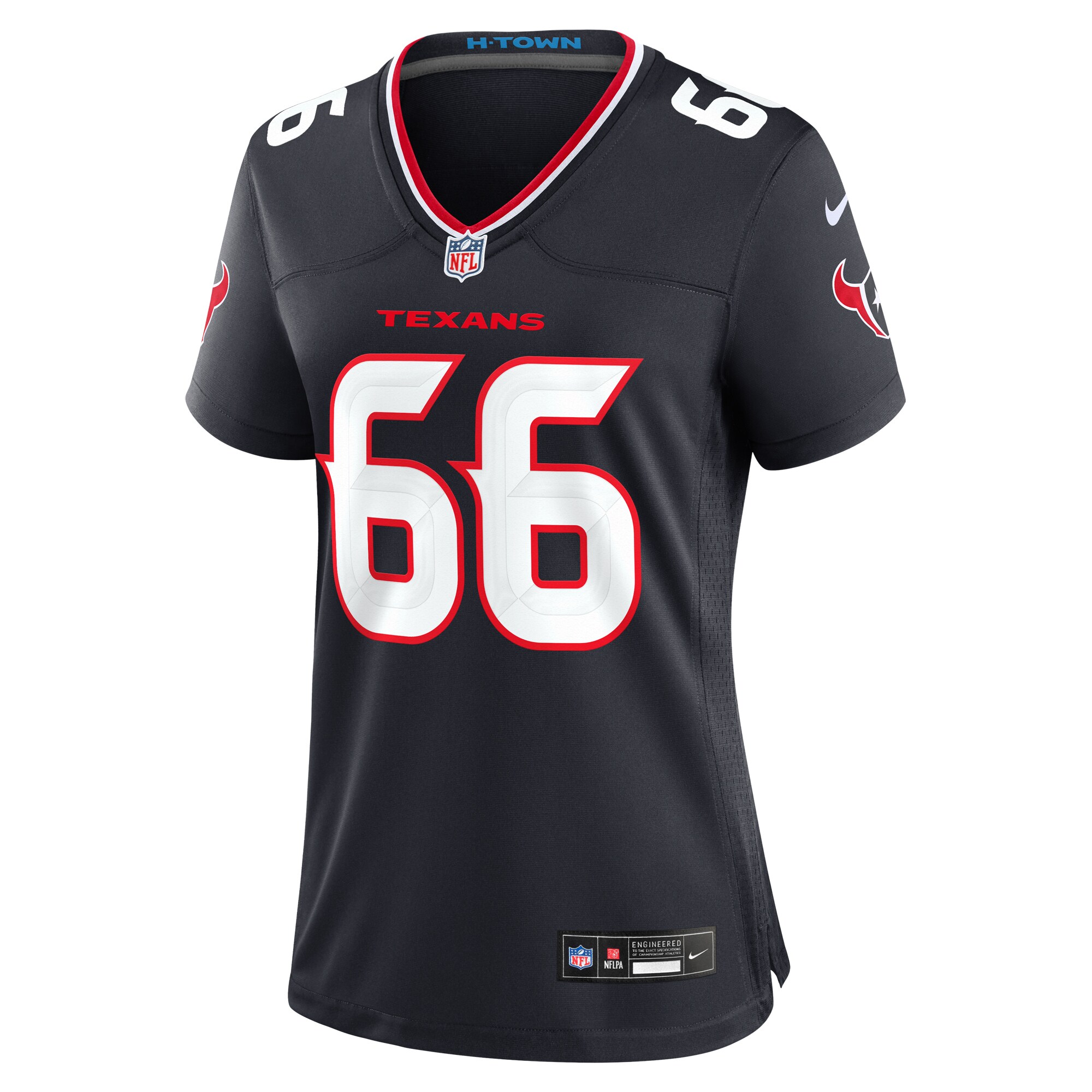 Alternative view of Women's Houston Texans Kilian Zierer Navy Team Game Jersey JS9340 nicesnker