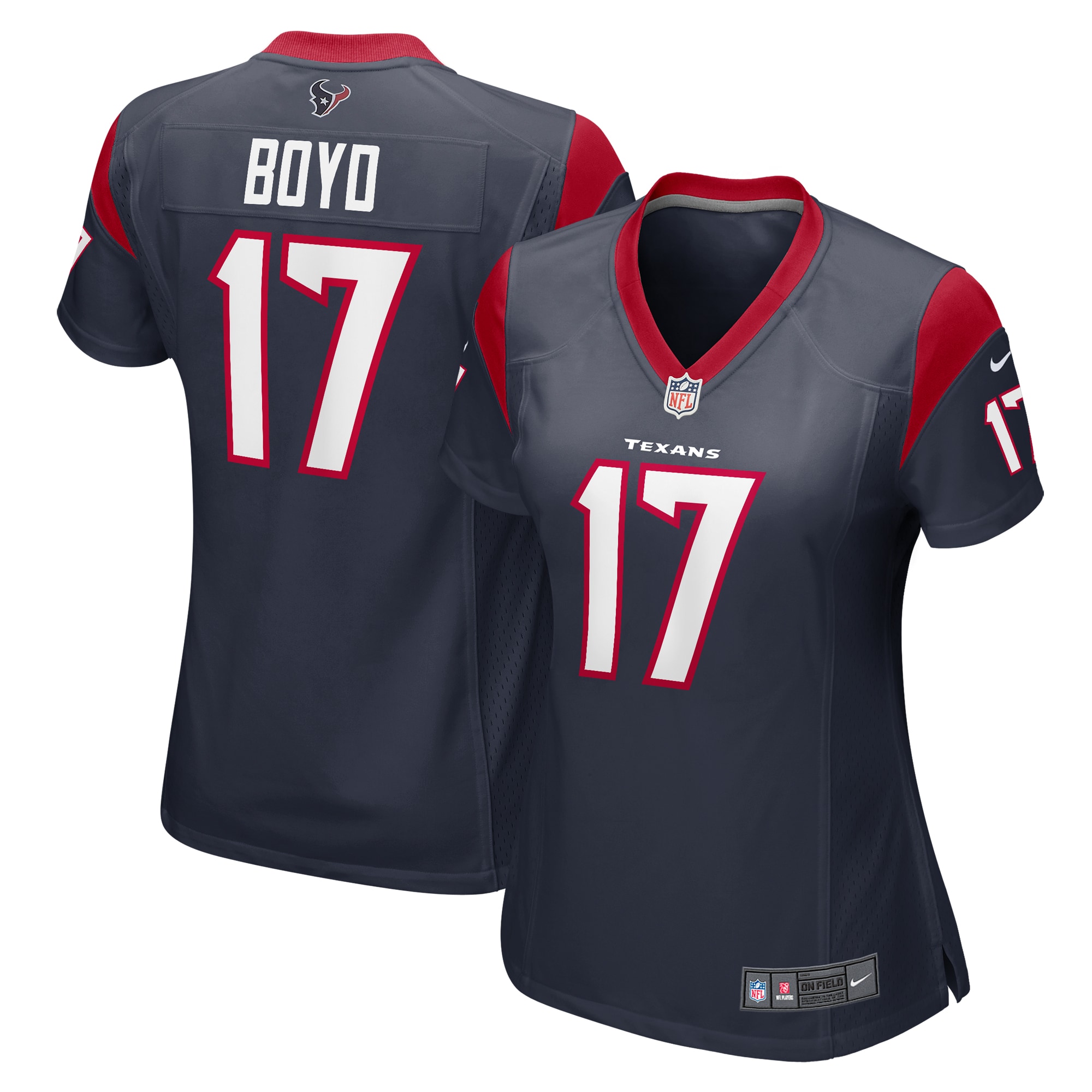 Women's Houston Texans Kris Boyd Navy Game Jersey JS4670 nicesnker