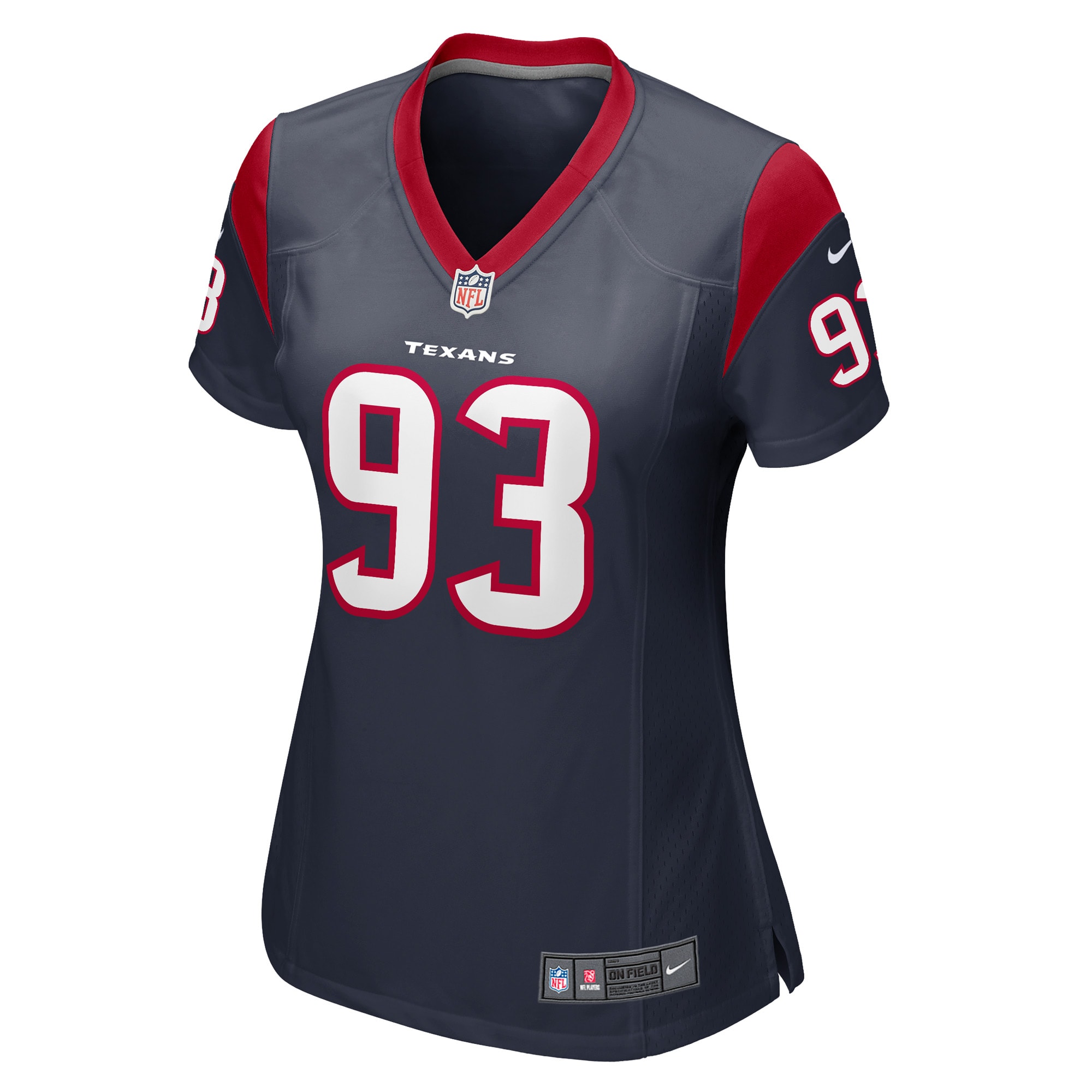 Alternative view of Women's Houston Texans Kurt Hinish Navy Game Player Jersey JS4555 nicesnker