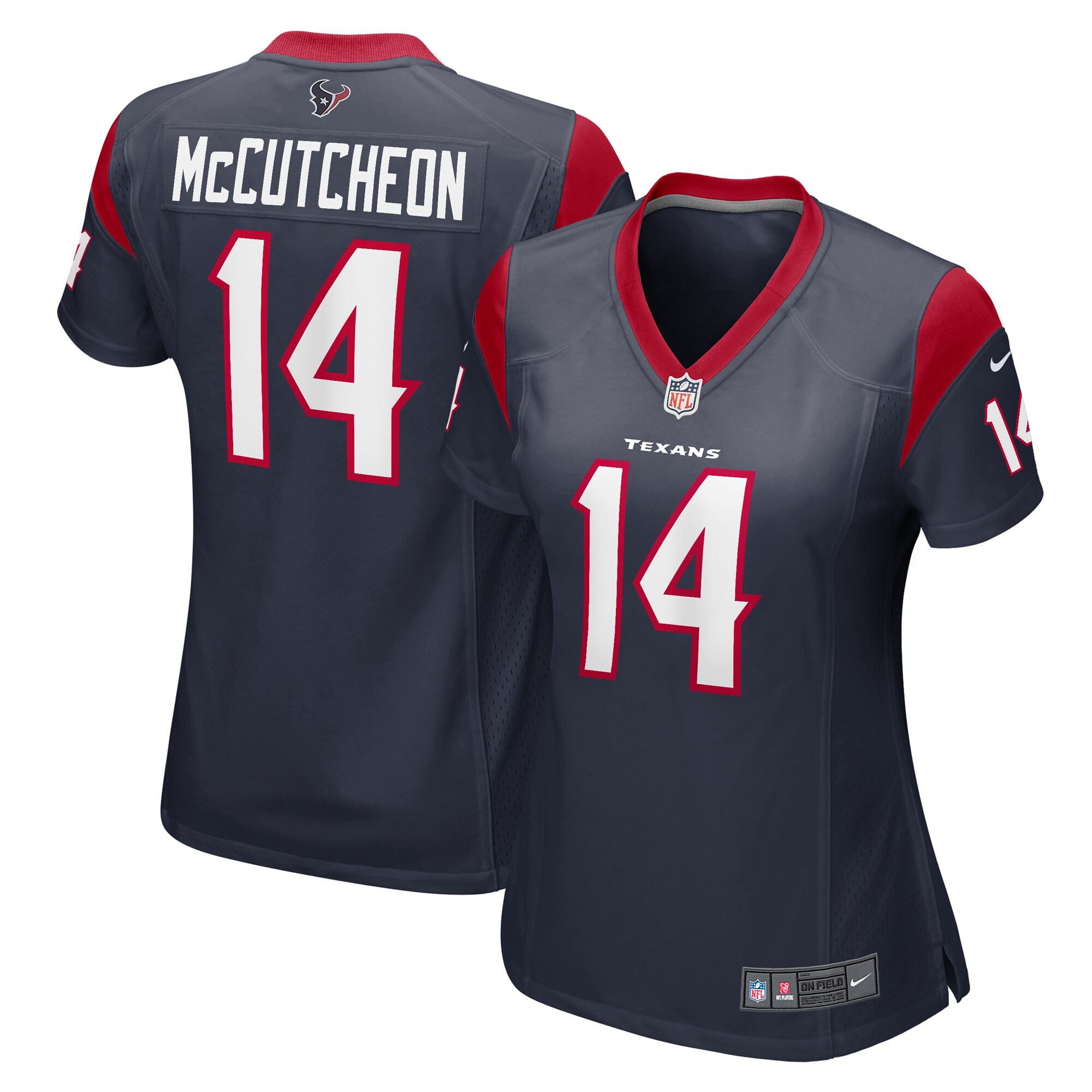 Women's Houston Texans Lance McCutcheon Navy Team Game Jersey JS4639 nicesnker