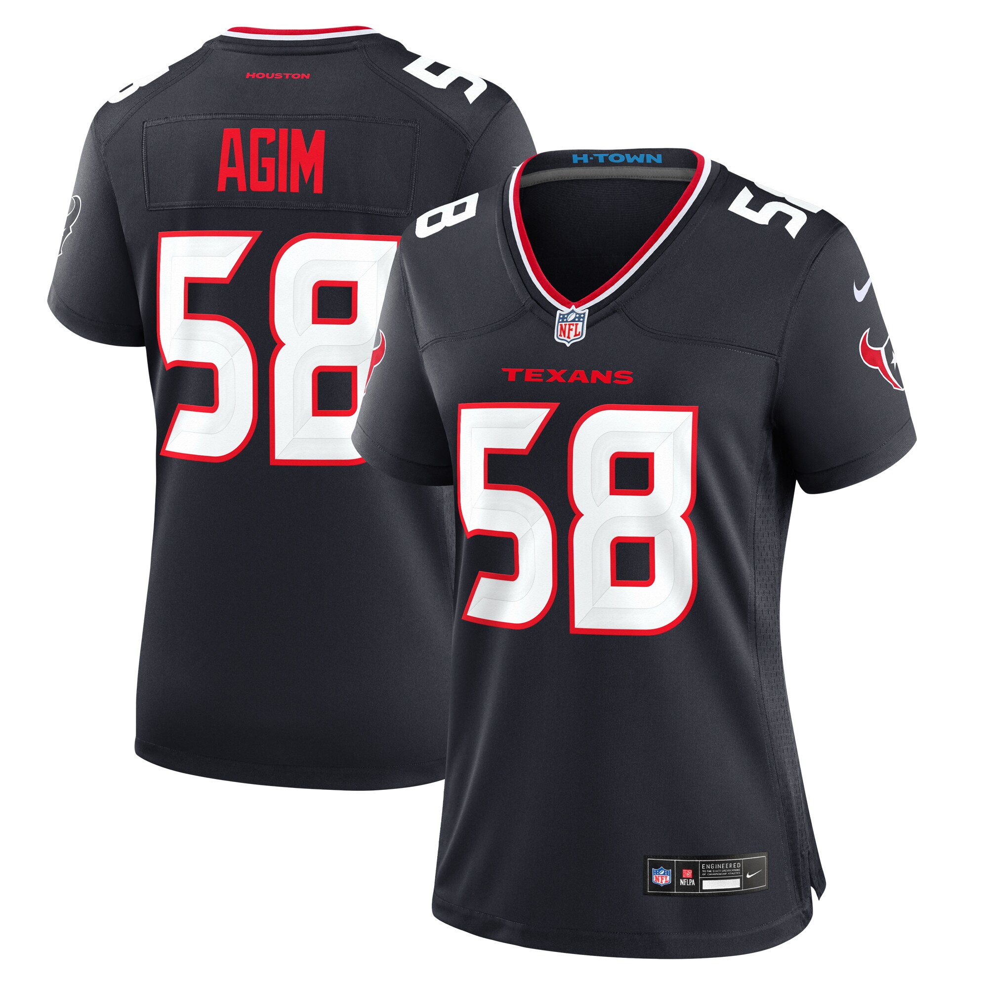 Women's Houston Texans McTelvin Agim Navy Team Game Jersey JS2613 nicesnker