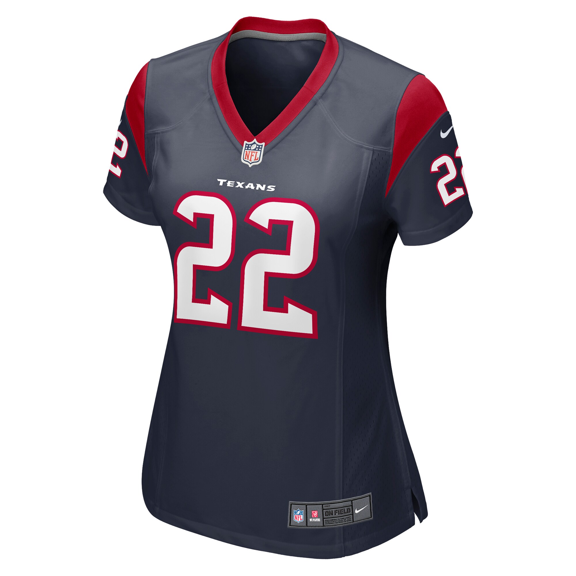 Alternative view of Women's Houston Texans Mike Boone Navy Game Player Jersey JS7094 nicesnker