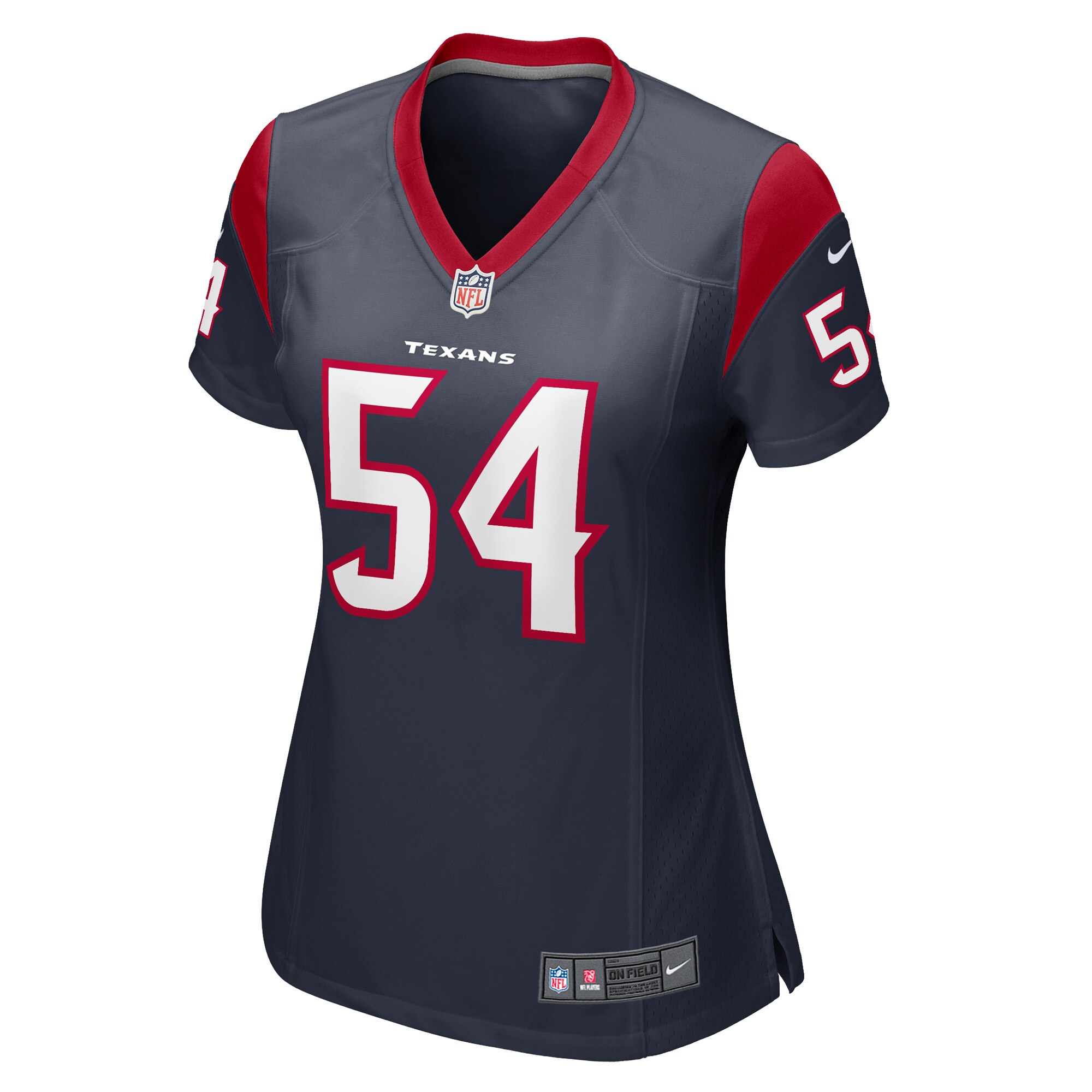 Alternative view of Women's Houston Texans Scott Quessenberry Navy Game Player Jersey JS2239 nicesnker