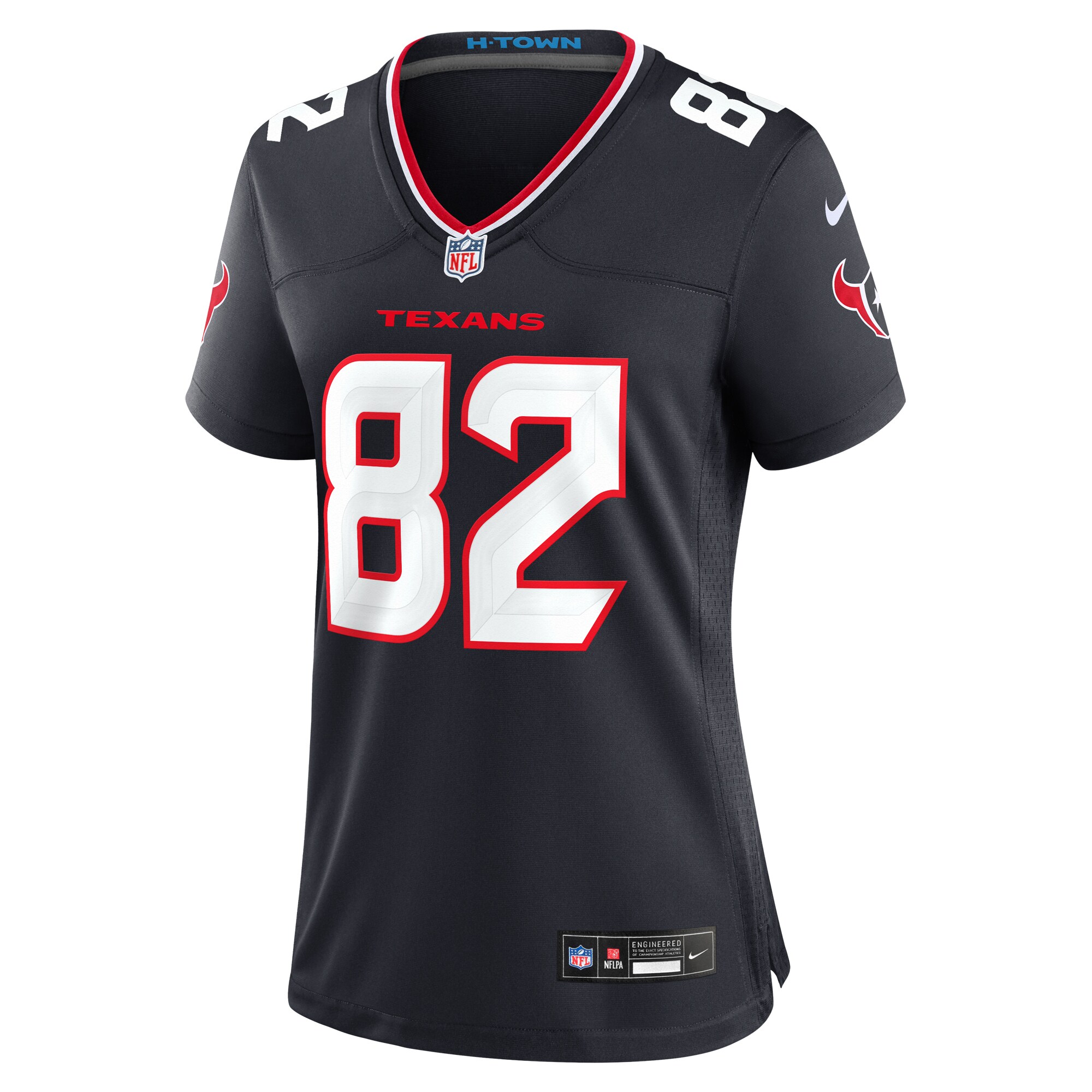 Alternative view of Women's Houston Texans Steven Sims Navy Team Game Jersey JS1510 nicesnker