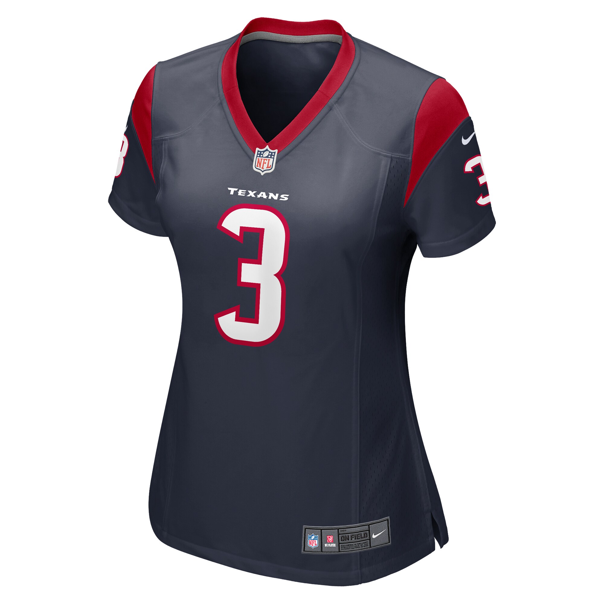 Alternative view of Women's Houston Texans Tank Dell Navy Player Game Jersey JS8194 nicesnker