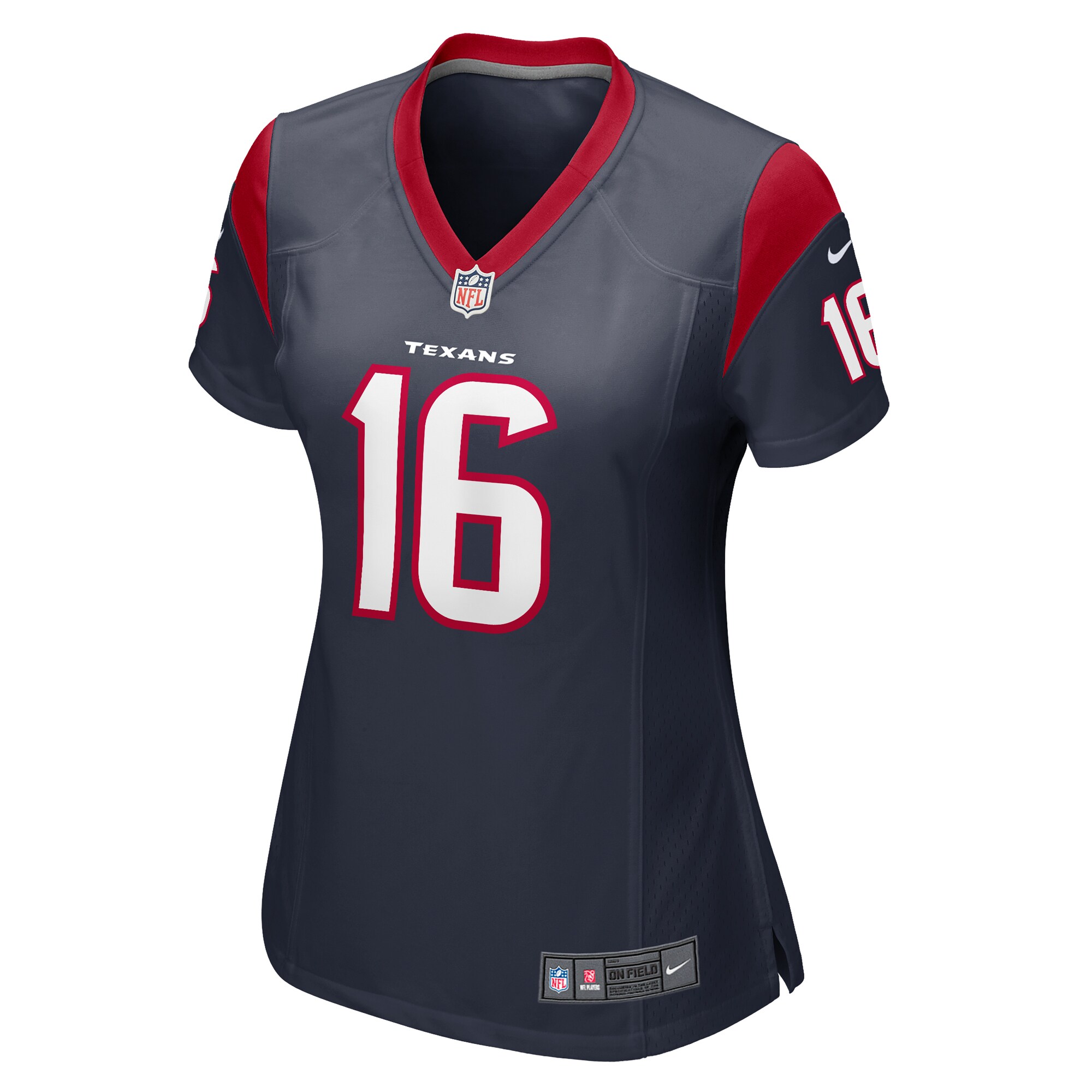 Alternative view of Women's Houston Texans Ty Zentner Navy Team Game Jersey JS4421 nicesnker