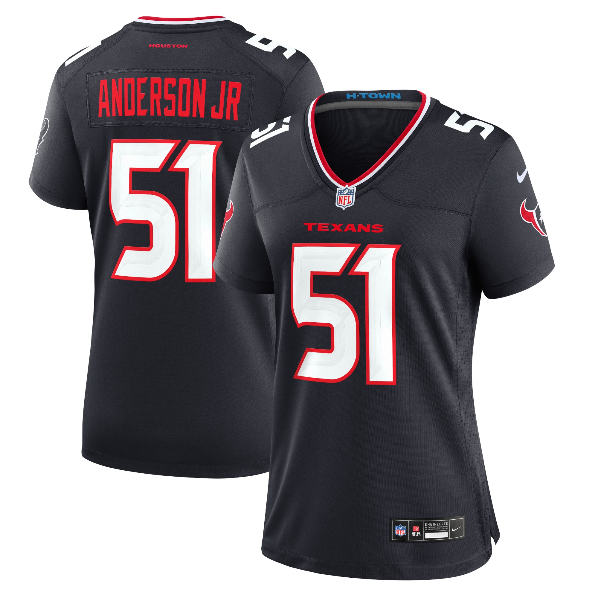 Women's Houston Texans Will Anderson Jr. Navy Game Jersey JS7728 nicesnker