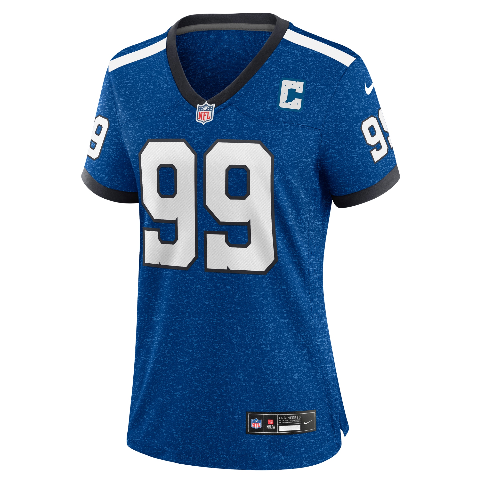 Alternative view of Women's Indianapolis Colts DeForest Buckner Royal Indiana Nights Alternate Game Jersey JS9599 nicesnker