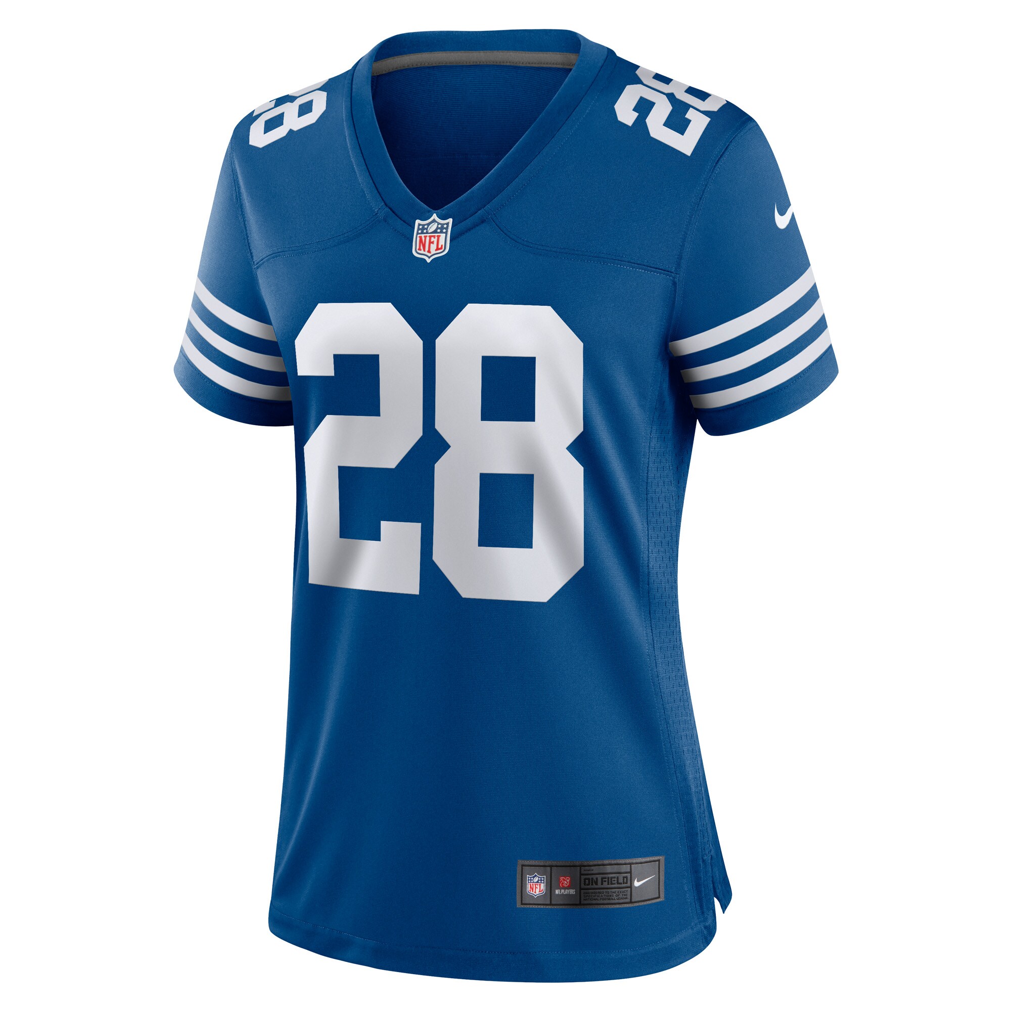 Alternative view of Women's Indianapolis Colts Jonathan Taylor Royal Game Player Jersey JS2124 nicesnker