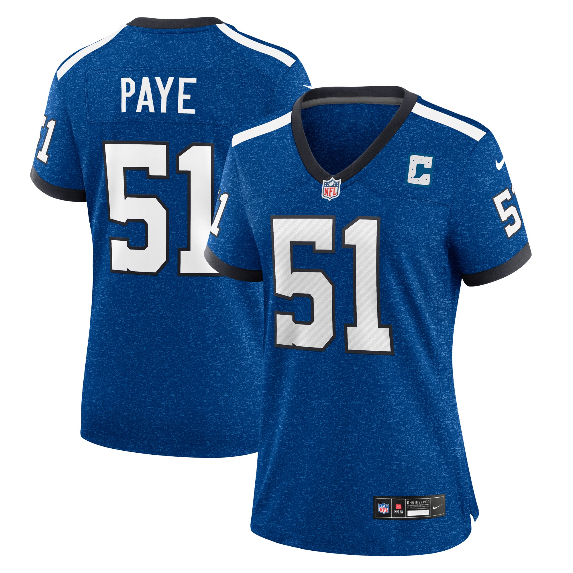 Women's Indianapolis Colts Kwity Paye Royal Indiana Nights Alternate Game Jersey JS4797 nicesnker