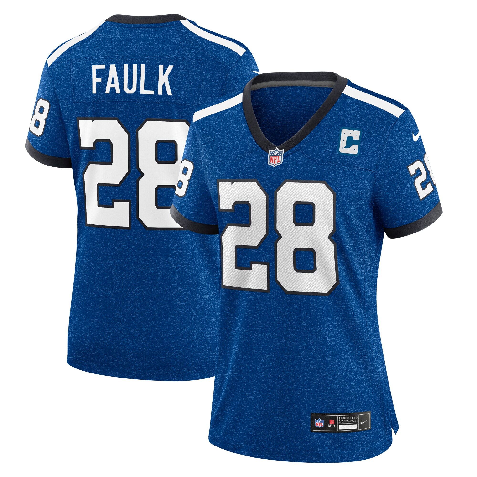 Women's Indianapolis Colts Marshall Faulk Royal Indiana Nights Alternate Game Jersey JS1886 nicesnker