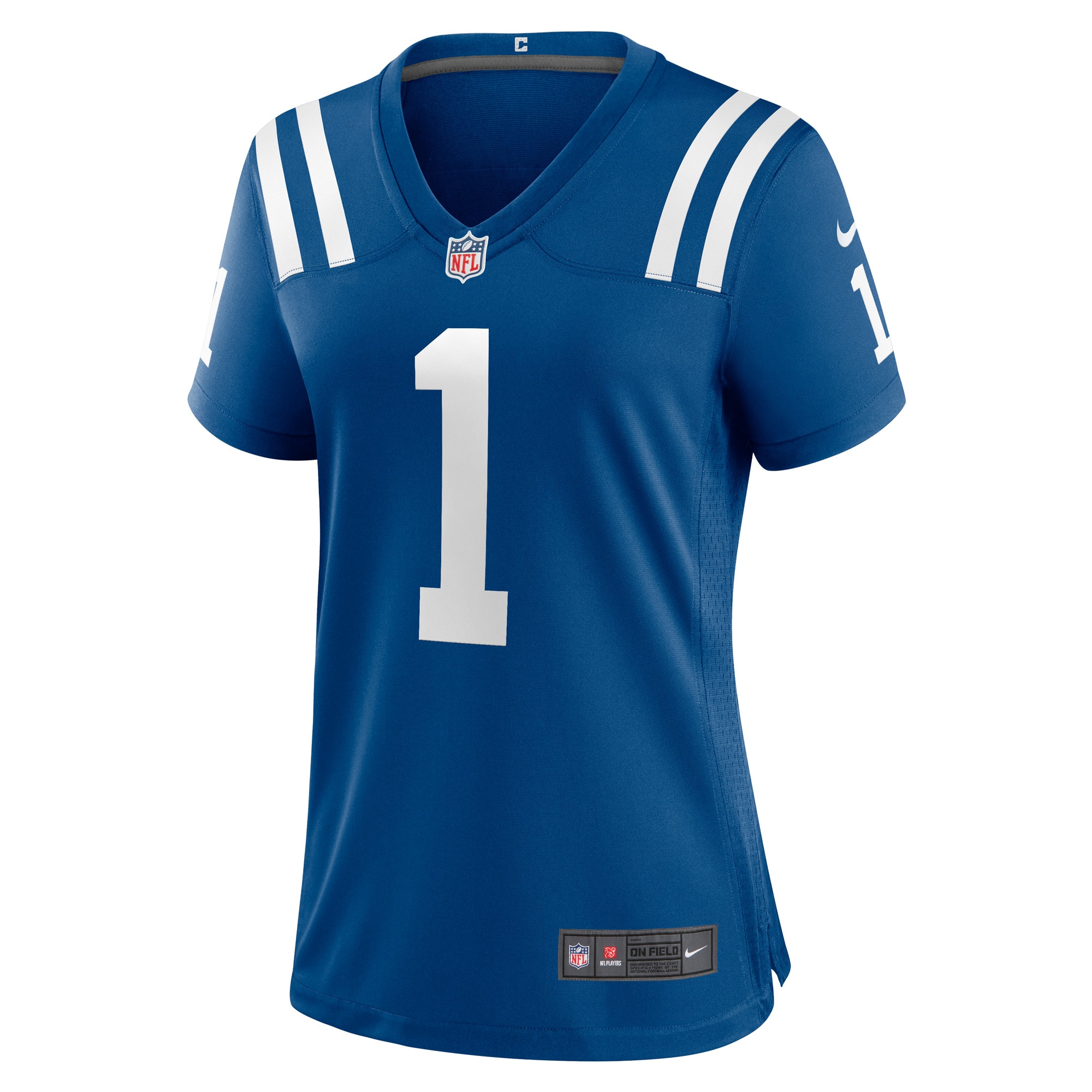 Alternative view of Women's Indianapolis Colts Number 1 Bride Royal Game Jersey JS3525 nicesnker