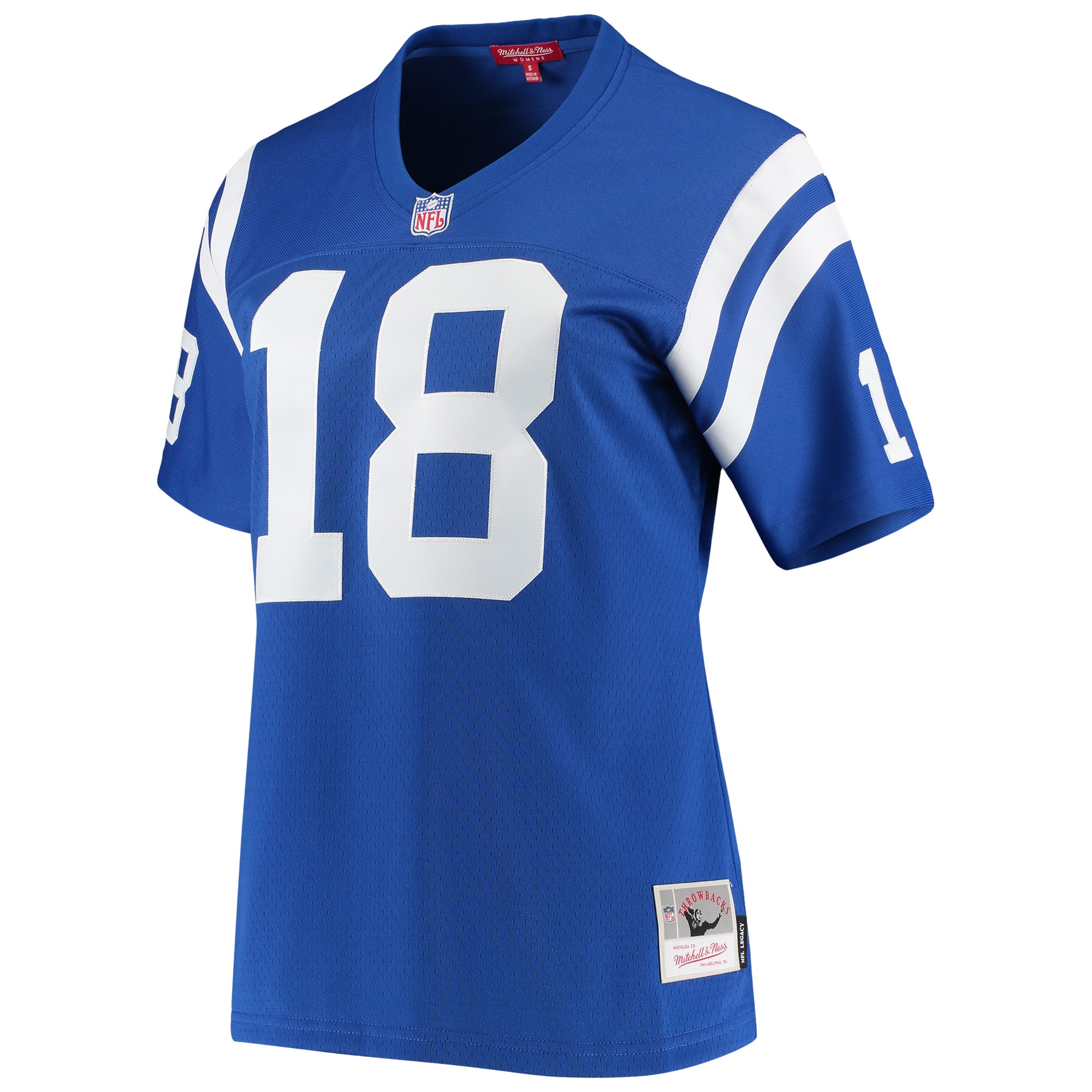 Alternative view of Women's Indianapolis Colts Peyton Manning Mitchell & Ness Royal 1998 Legacy Jersey JS2616 nicesnker