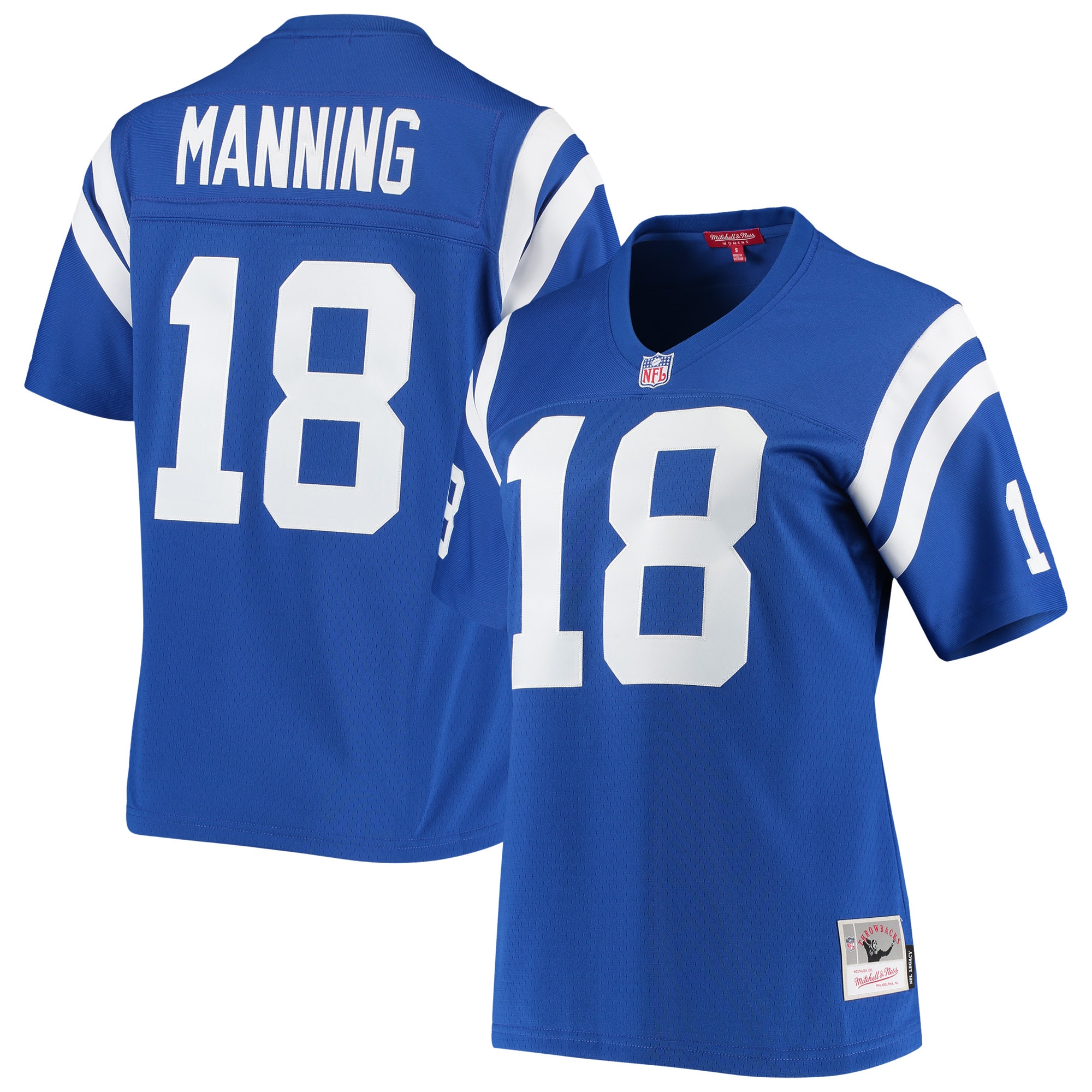 Women's Indianapolis Colts Peyton Manning Mitchell & Ness Royal 1998 Legacy Jersey JS2616 nicesnker