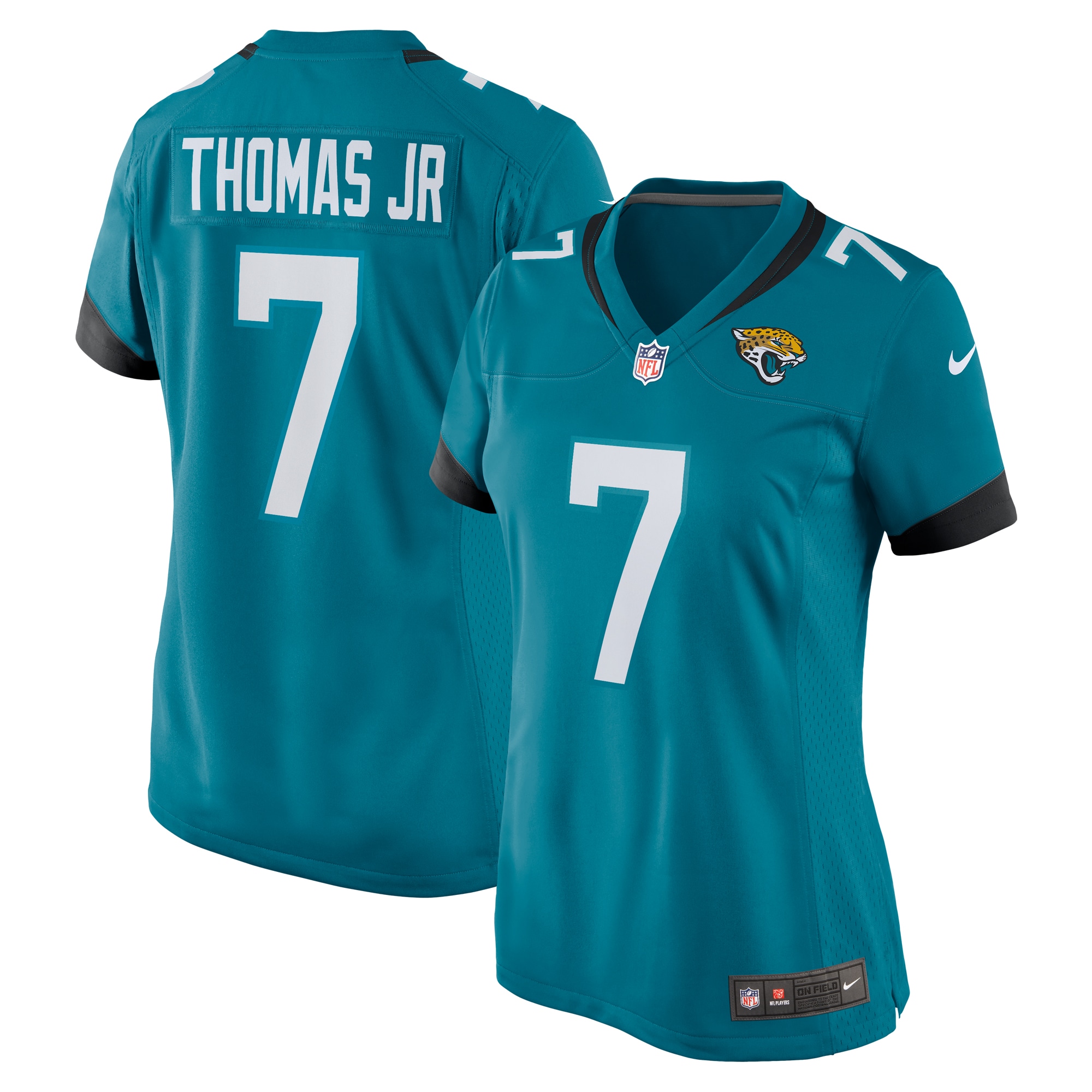 Women's Jacksonville Jaguars Brian Thomas Jr. Teal Game Jersey JS2655 nicesnker