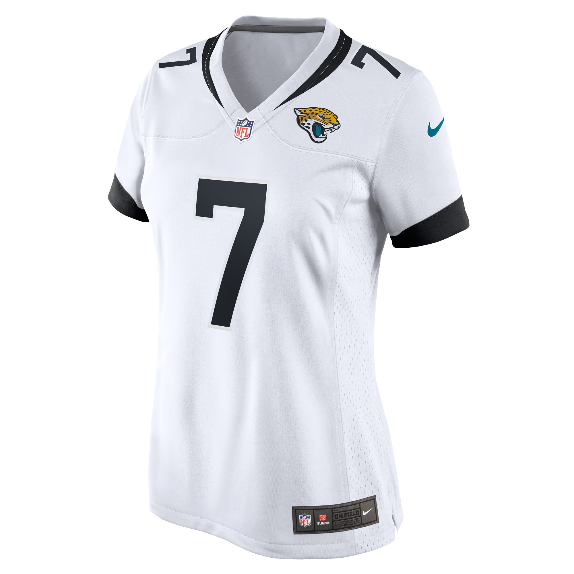 Alternative view of Women's Jacksonville Jaguars Byron Leftwich White Retired Player Game Jersey JS9156 nicesnker
