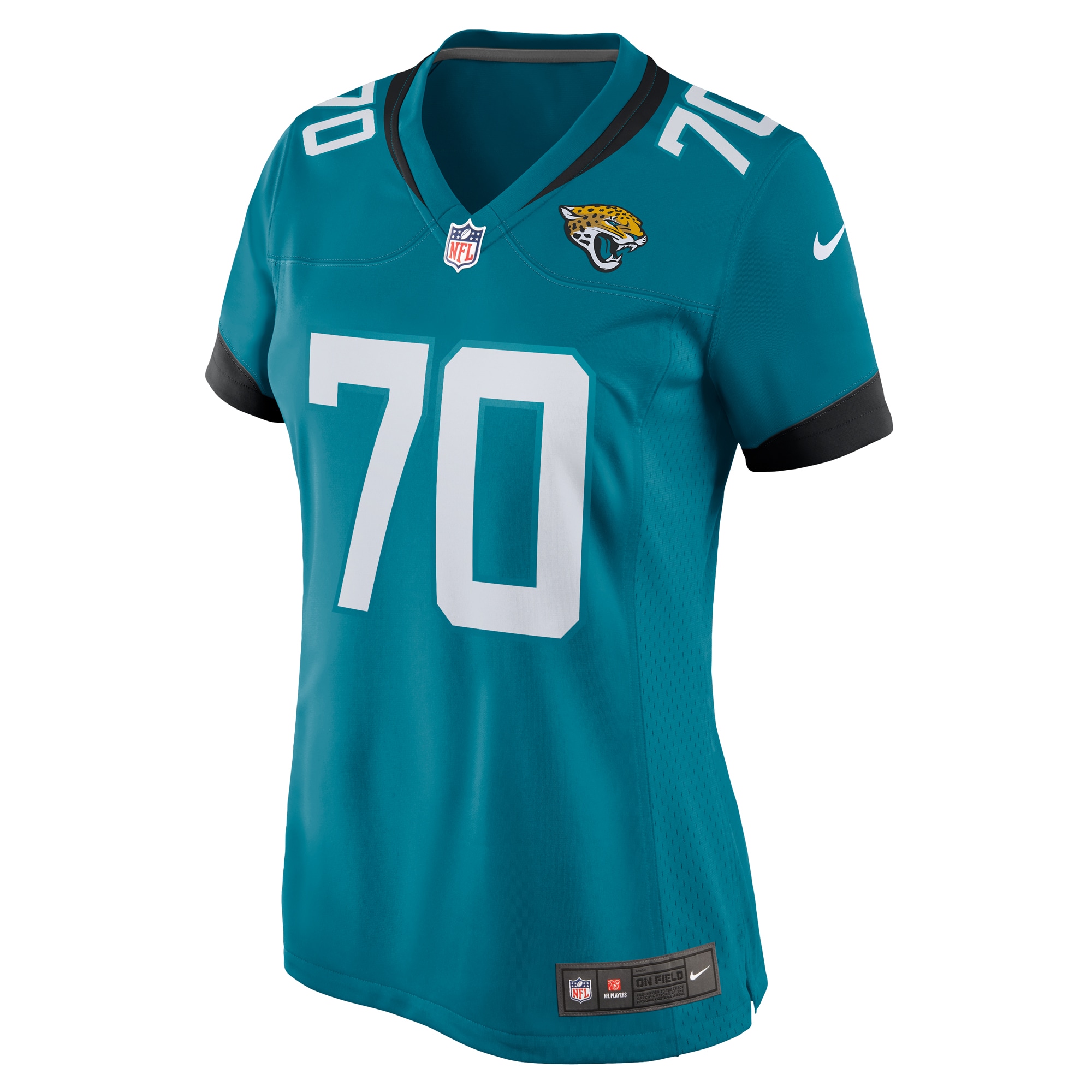 Alternative view of Women's Jacksonville Jaguars Cole Van Lanen Teal Game Player Jersey JS5466 nicesnker