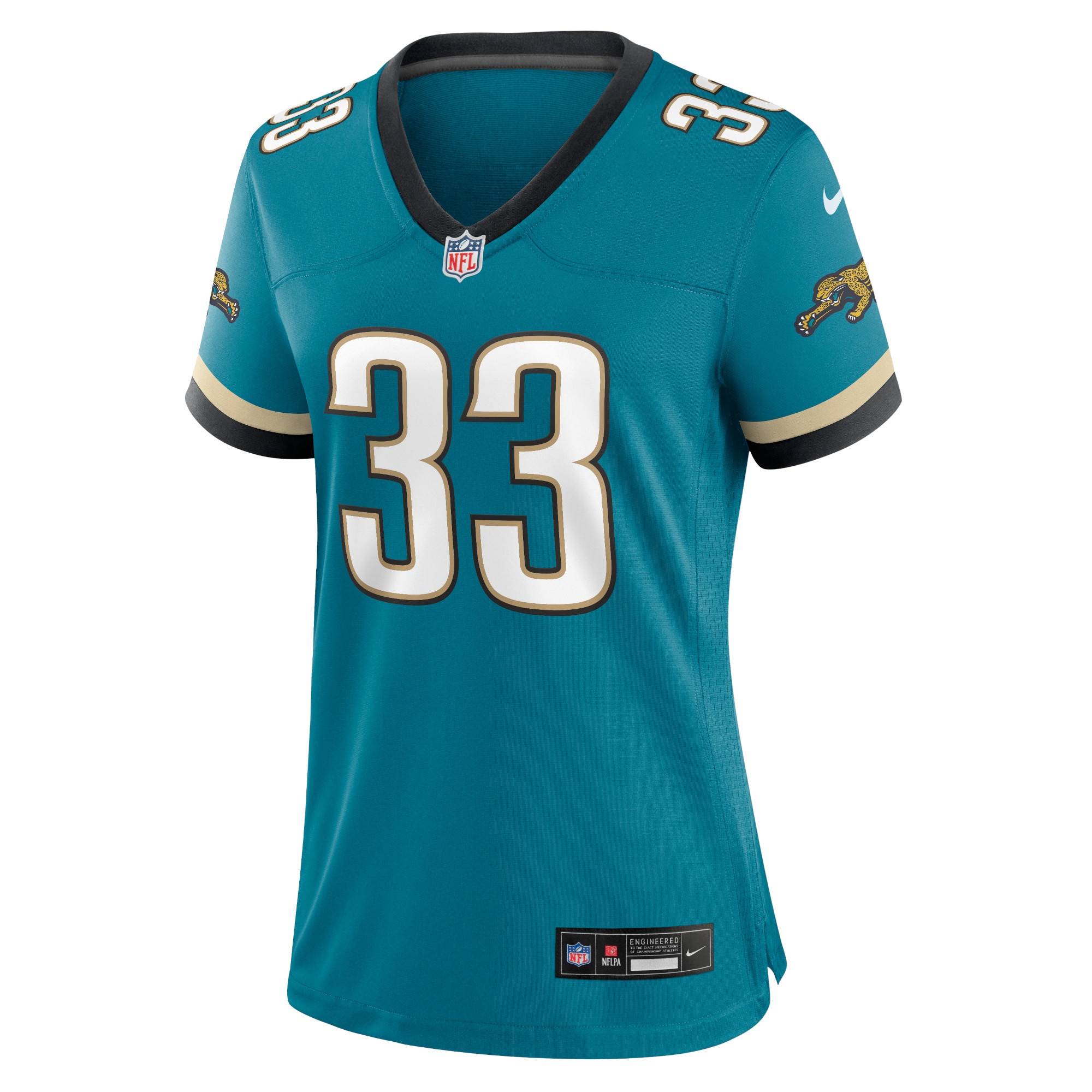 Alternative view of Women's Jacksonville Jaguars Devin Lloyd Teal Prowler Throwback Game Jersey JS3026 nicesnker