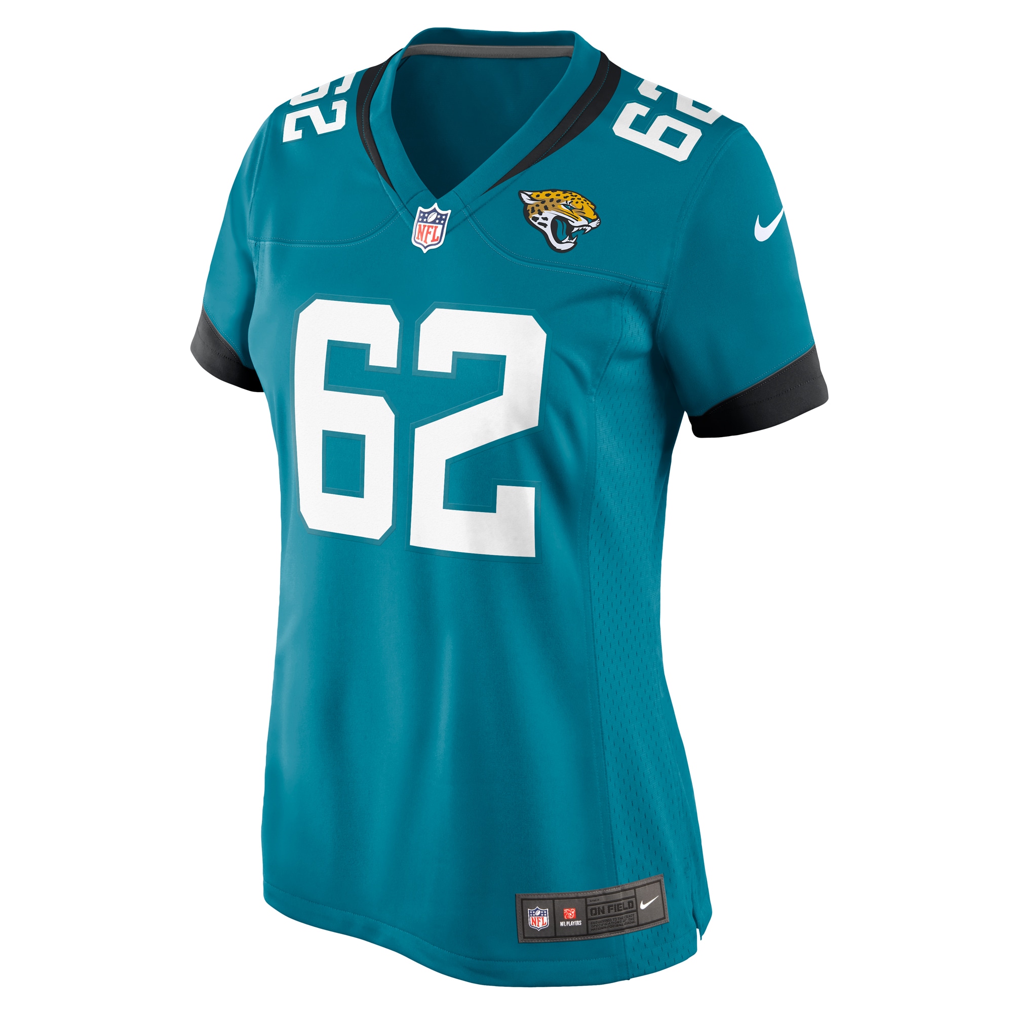 Alternative view of Women's Jacksonville Jaguars Javon Foster Teal Game Jersey JS8553 nicesnker