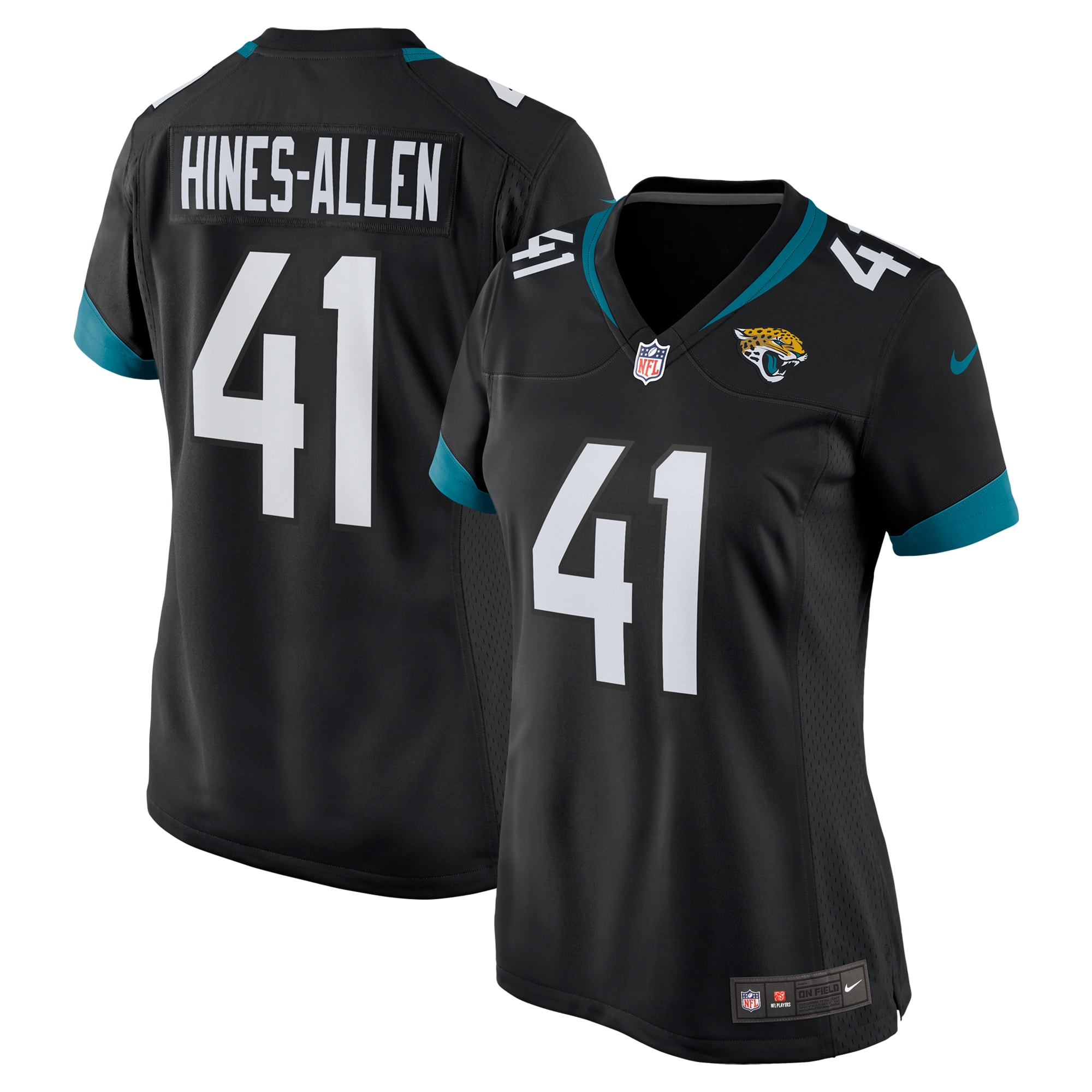 Women's Jacksonville Jaguars Josh Hines-Allen Black Alternate Player Game Jersey JS8722 nicesnker