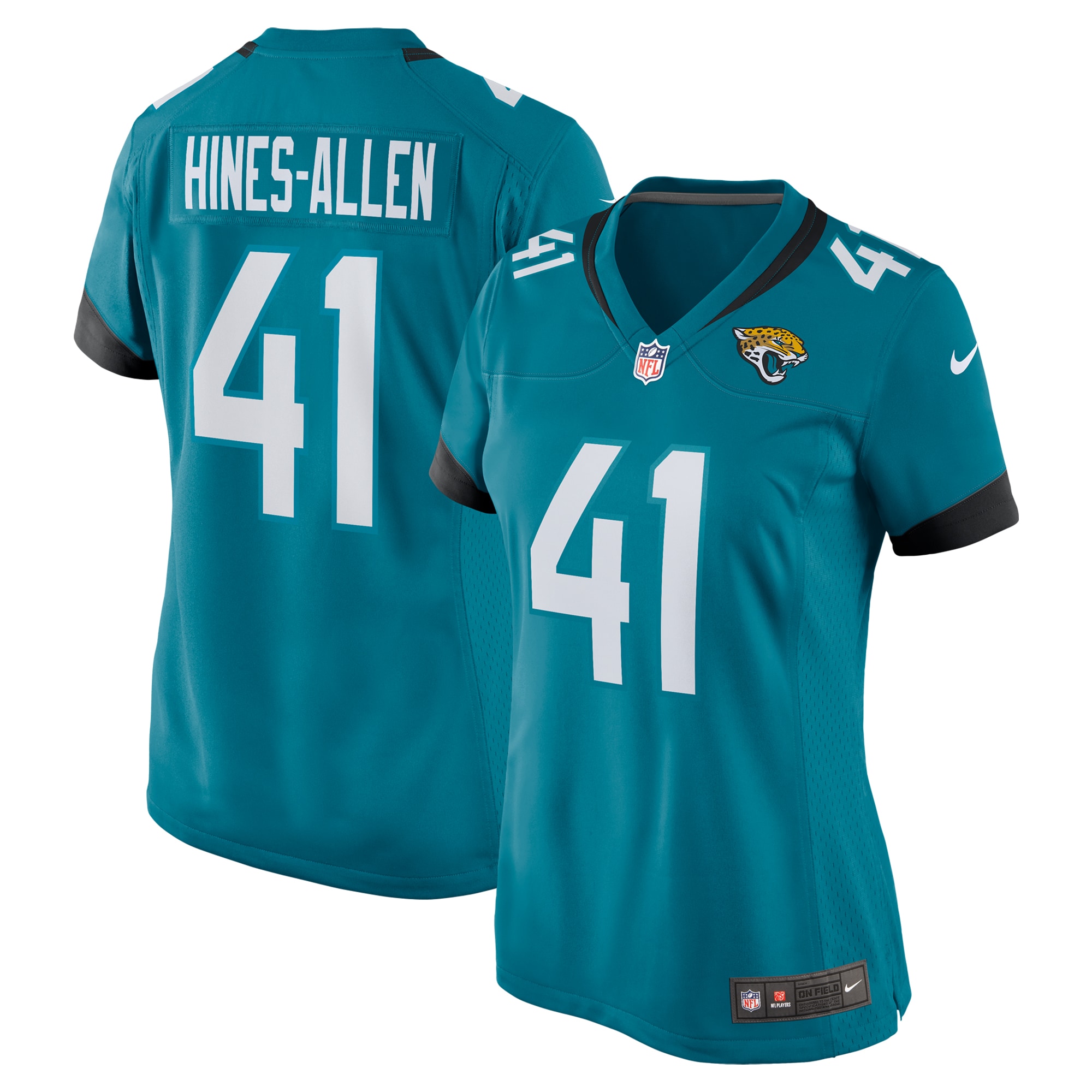 Women's Jacksonville Jaguars Josh Hines-Allen Teal Player Game Jersey JS6753 nicesnker