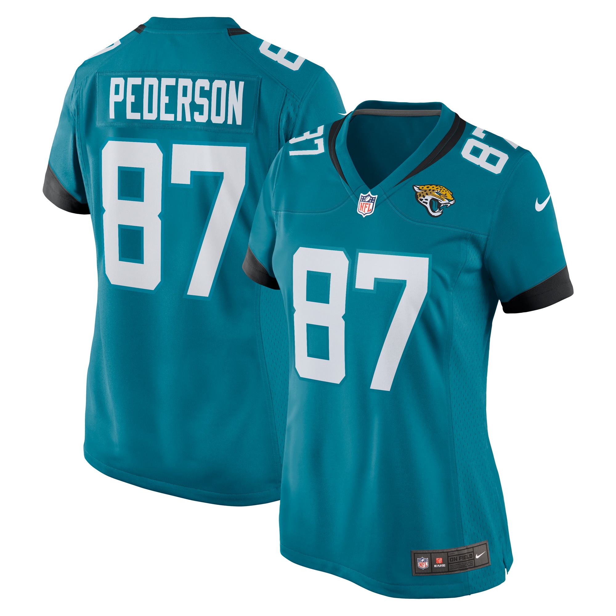 Women's Jacksonville Jaguars Josh Pederson Teal Team Game Jersey JS1520 nicesnker