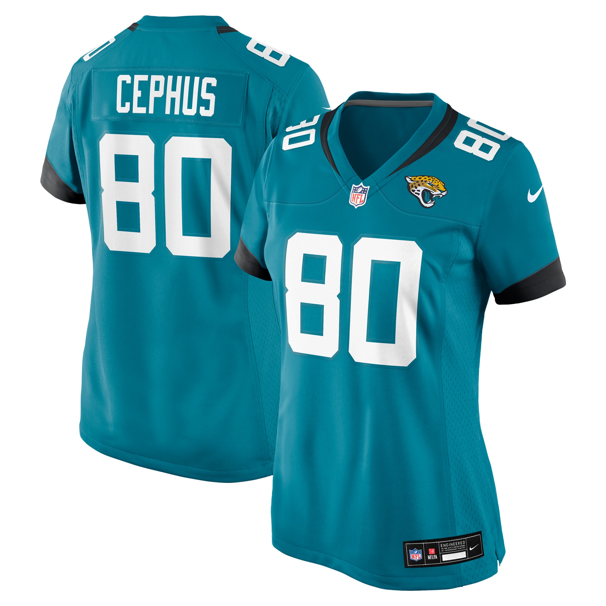 Women's Jacksonville Jaguars Joshua Cephus Teal Game Jersey JS4686 nicesnker
