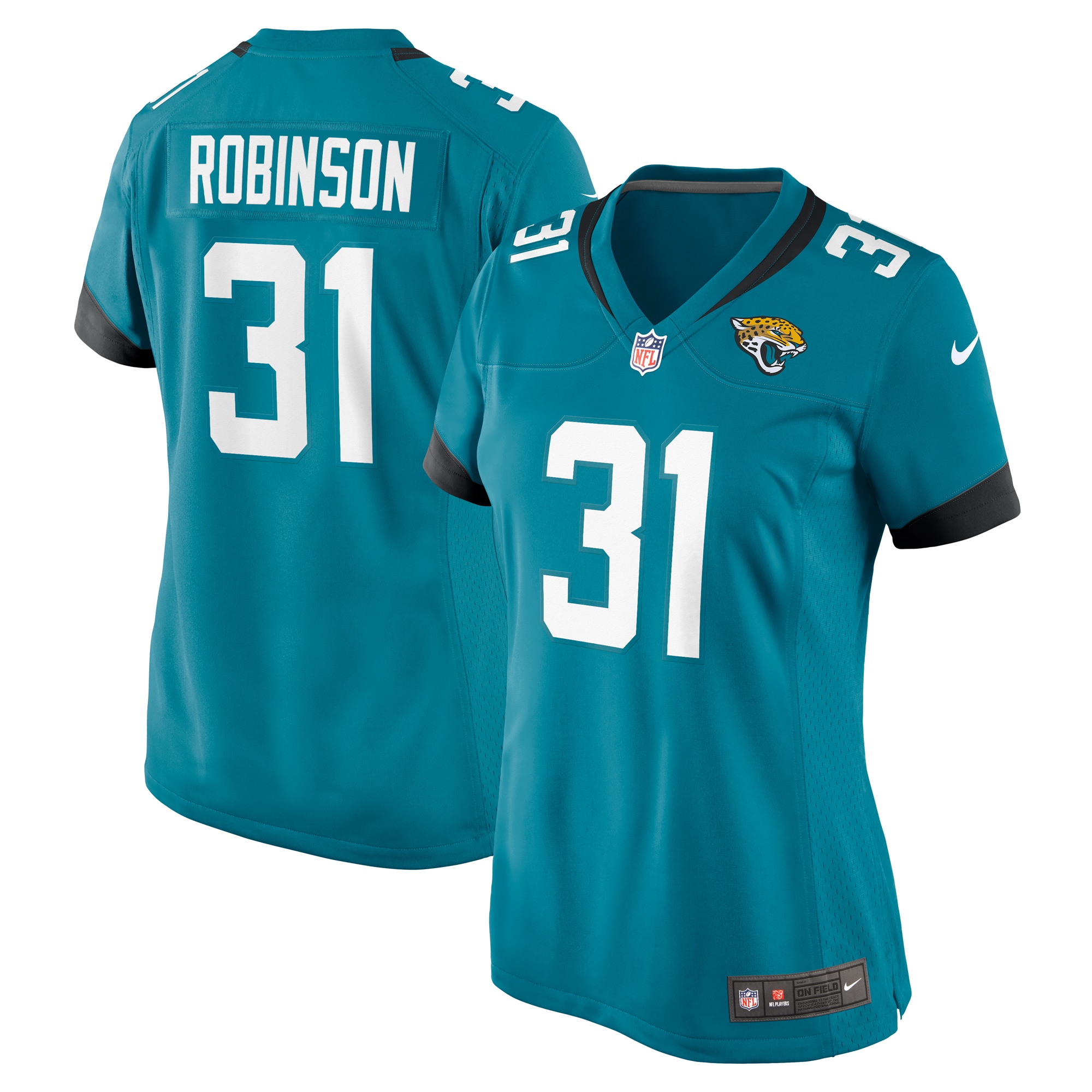 Women's Jacksonville Jaguars Keilan Robinson Teal Game Jersey JS8742 nicesnker