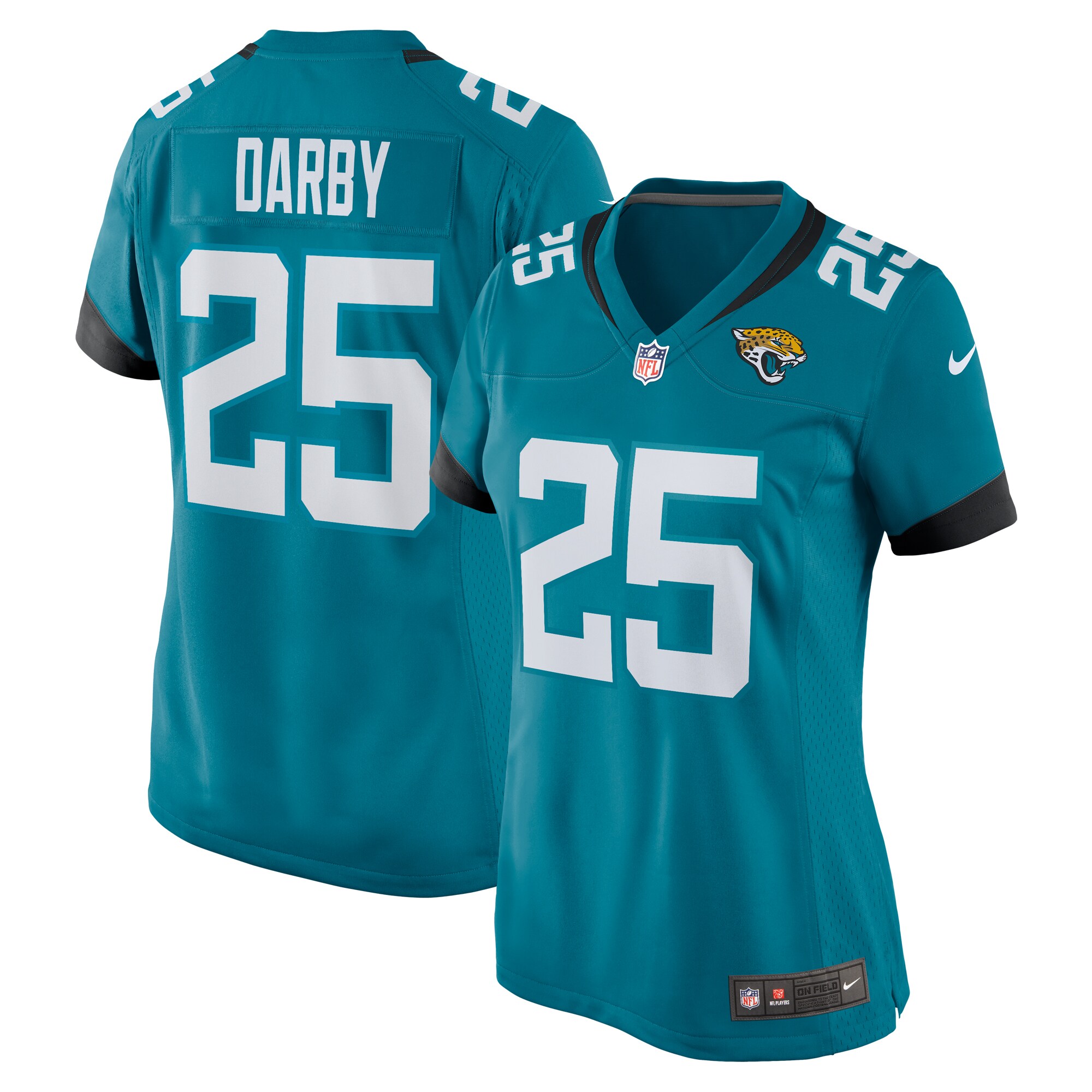 Women's Jacksonville Jaguars Ronald Darby Teal Team Game Jersey JS5554 nicesnker