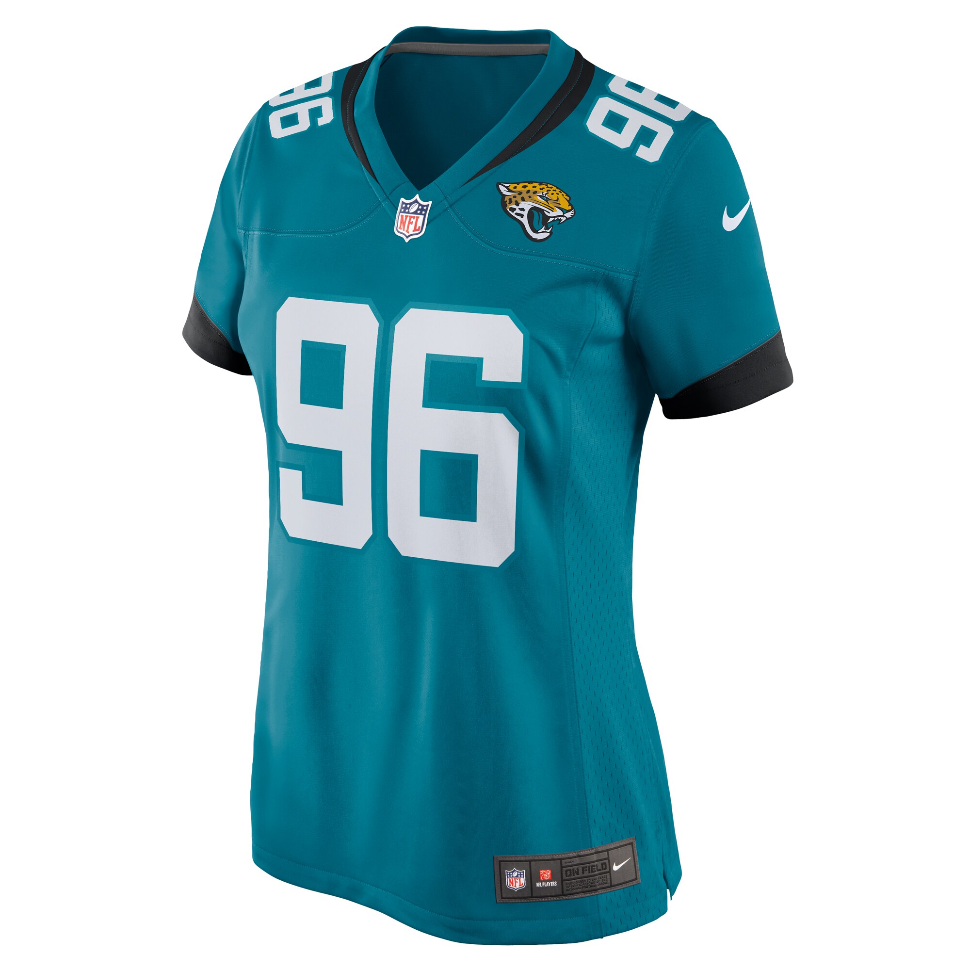 Alternative view of Women's Jacksonville Jaguars Ross Blacklock Teal Team Game Jersey JS8583 nicesnker