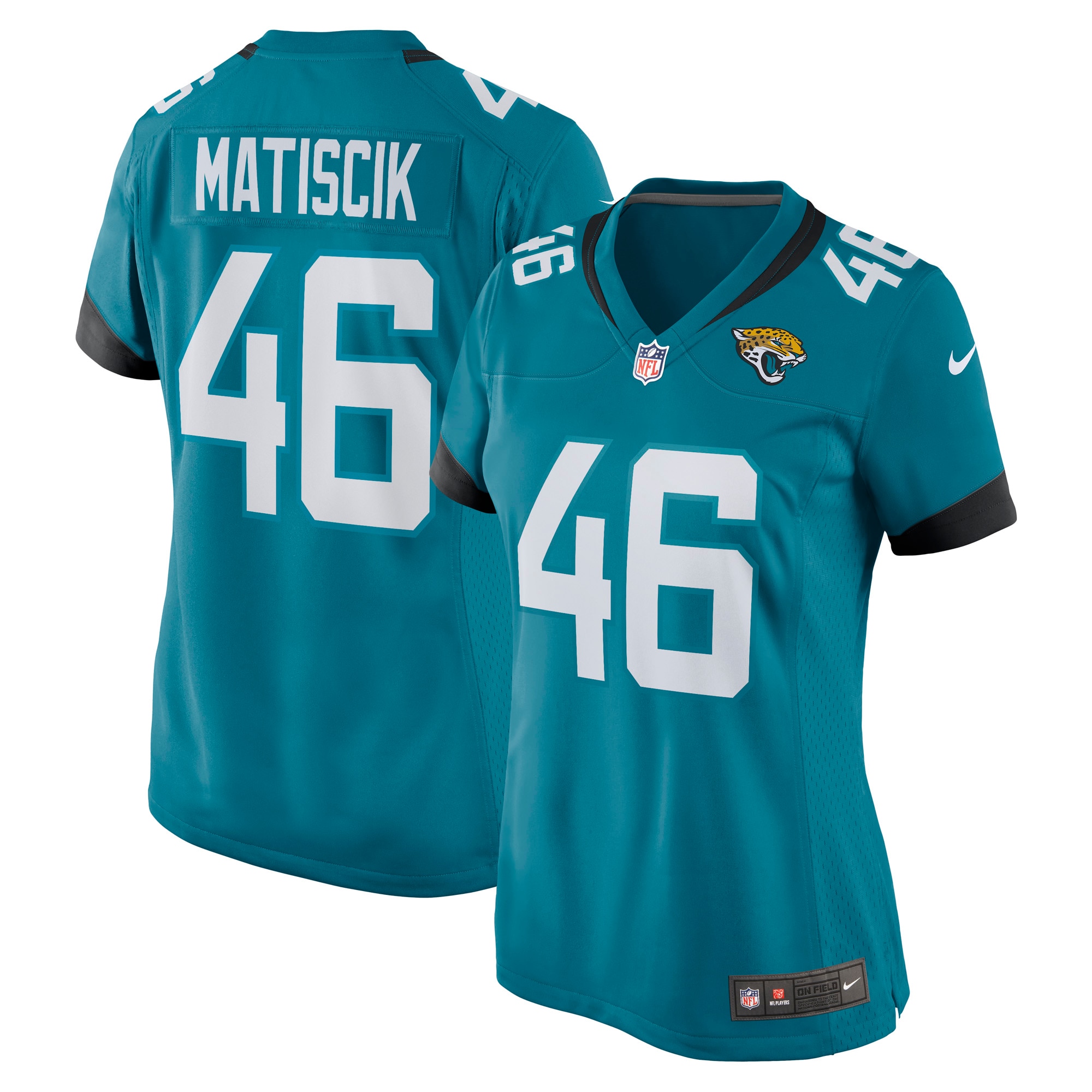 Women's Jacksonville Jaguars Ross Matiscik Teal Game Jersey JS2714 nicesnker