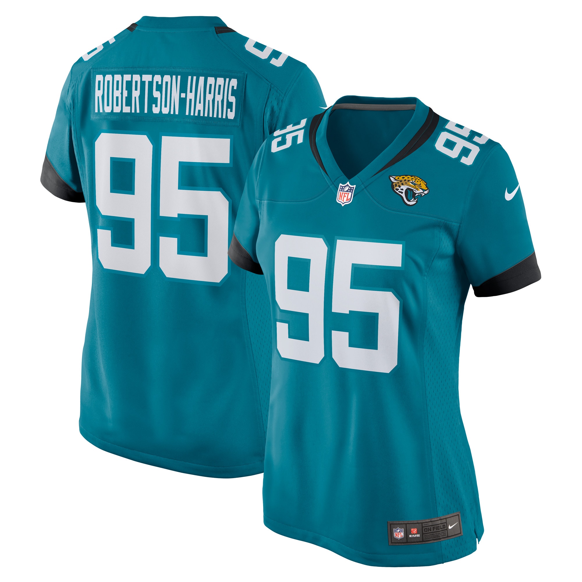 Women's Jacksonville Jaguars Roy Robertson-Harris Teal Game Jersey JS7765 nicesnker
