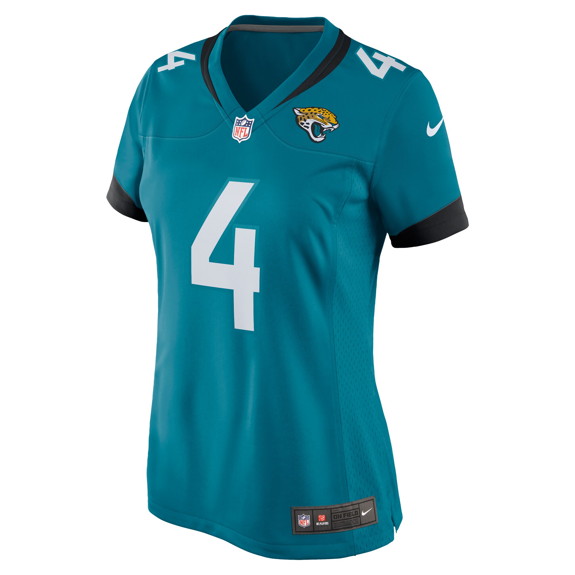 Alternative view of Women's Jacksonville Jaguars Tank Bigsby Teal Game Jersey JS3045 nicesnker