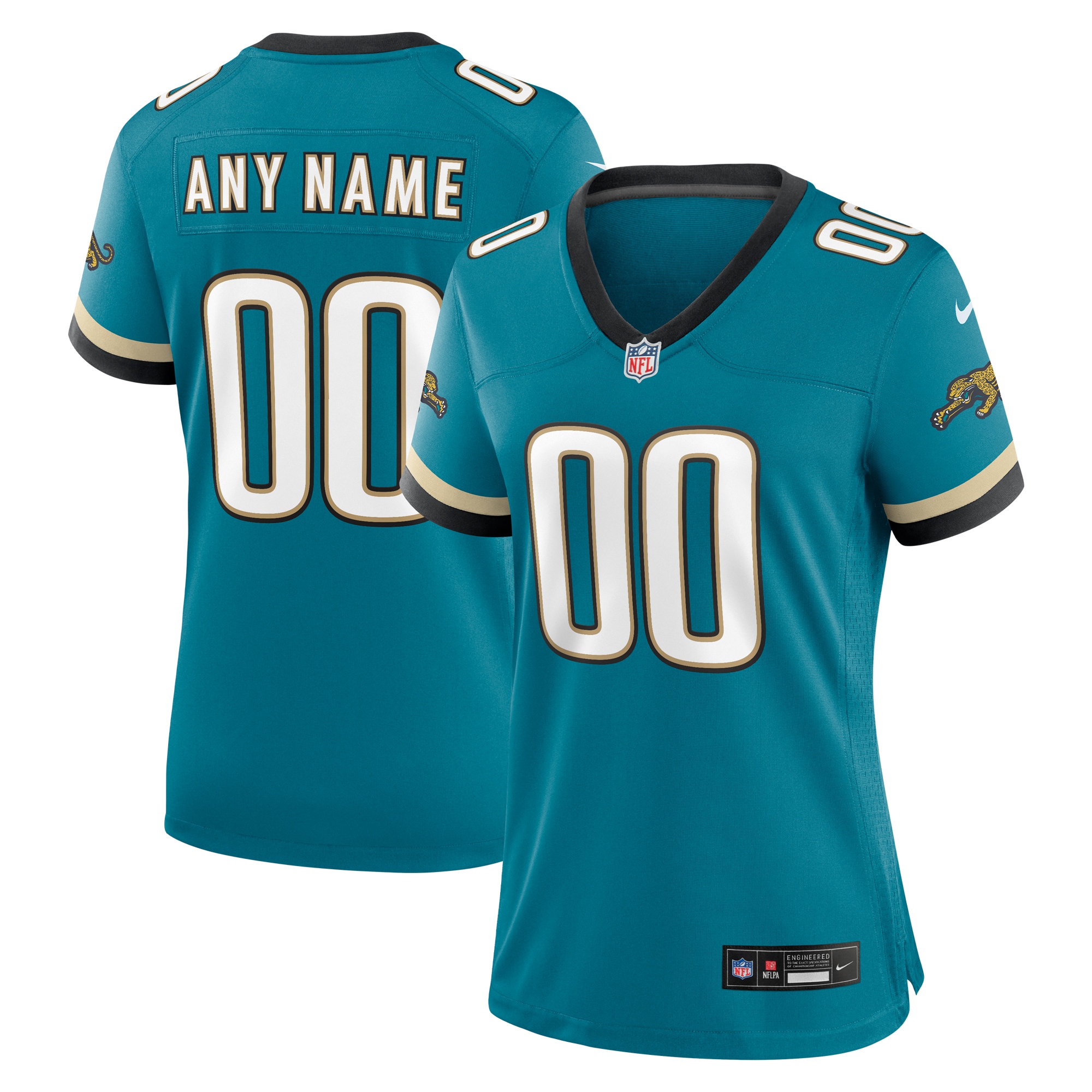 Women's Jacksonville Jaguars Teal Prowler Throwback Custom Game Jersey JS5413 nicesnker
