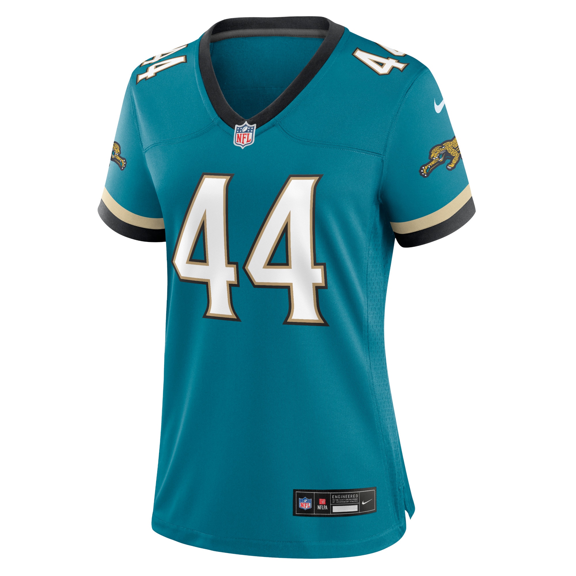 Alternative view of Women's Jacksonville Jaguars Travon Walker Teal Prowler Throwback Game Jersey JS1822 nicesnker