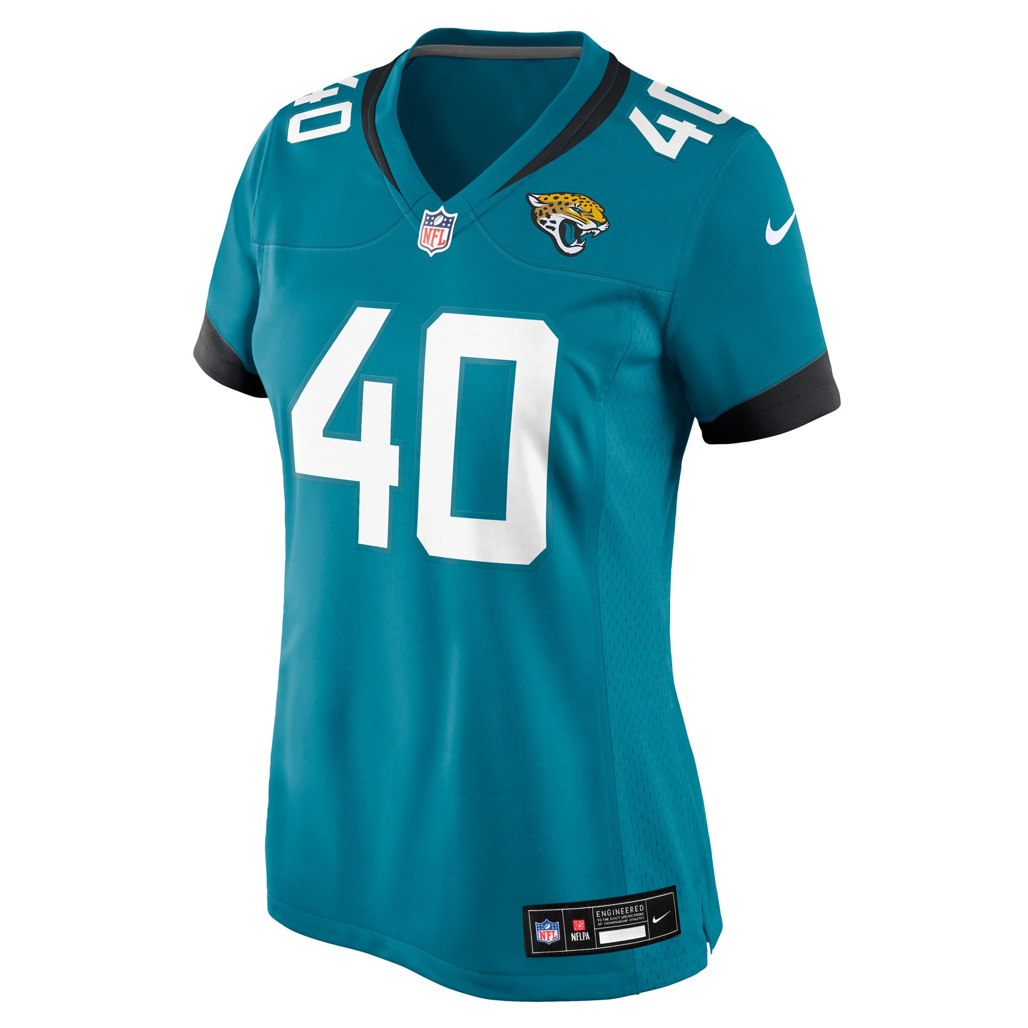Alternative view of Women's Jacksonville Jaguars Tyler Hall Teal Team Game Jersey JS5101 nicesnker