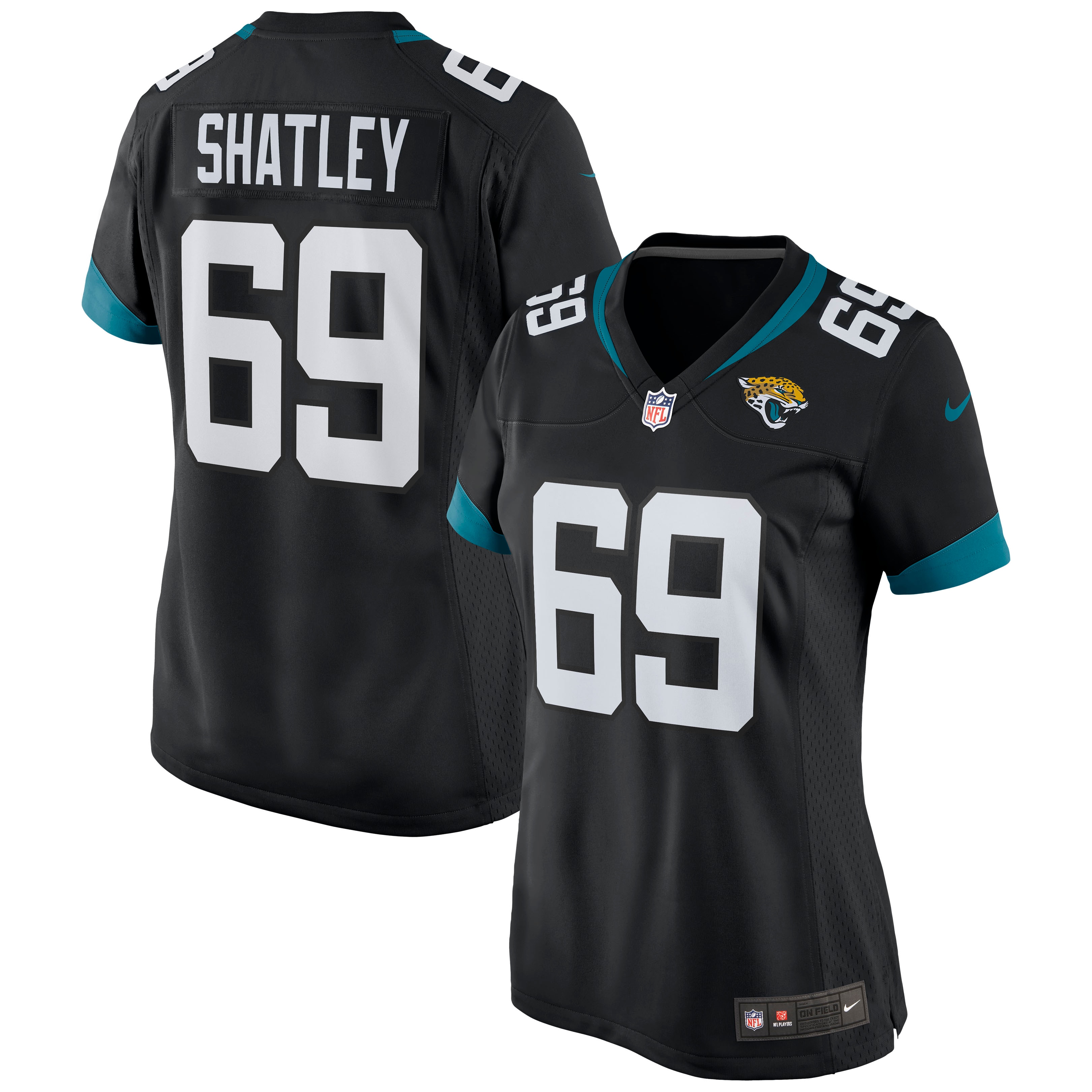 Women's Jacksonville Jaguars Tyler Shatley Black Game Jersey JS8202 nicesnker