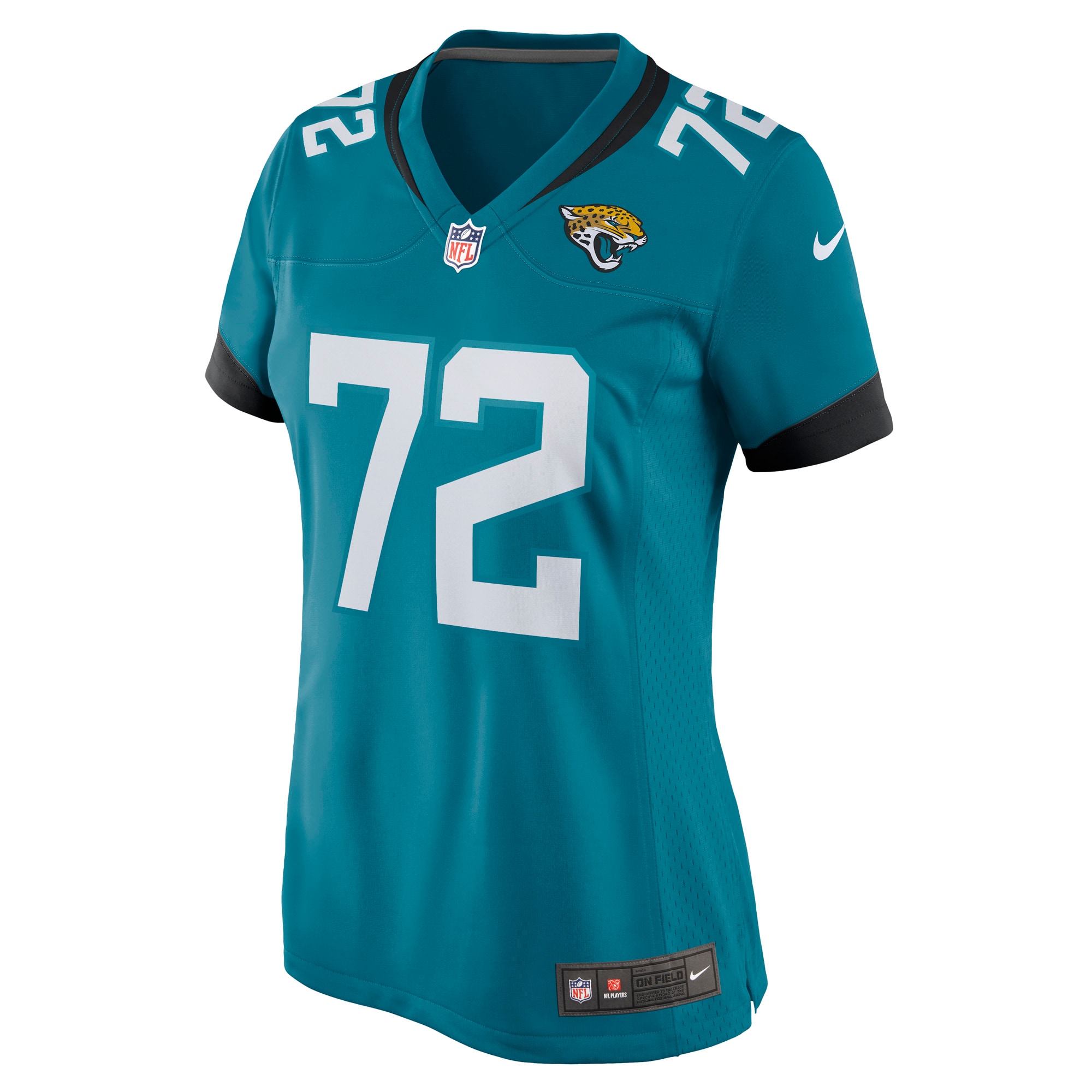 Alternative view of Women's Jacksonville Jaguars Walker Little Teal Game Jersey JS1694 nicesnker