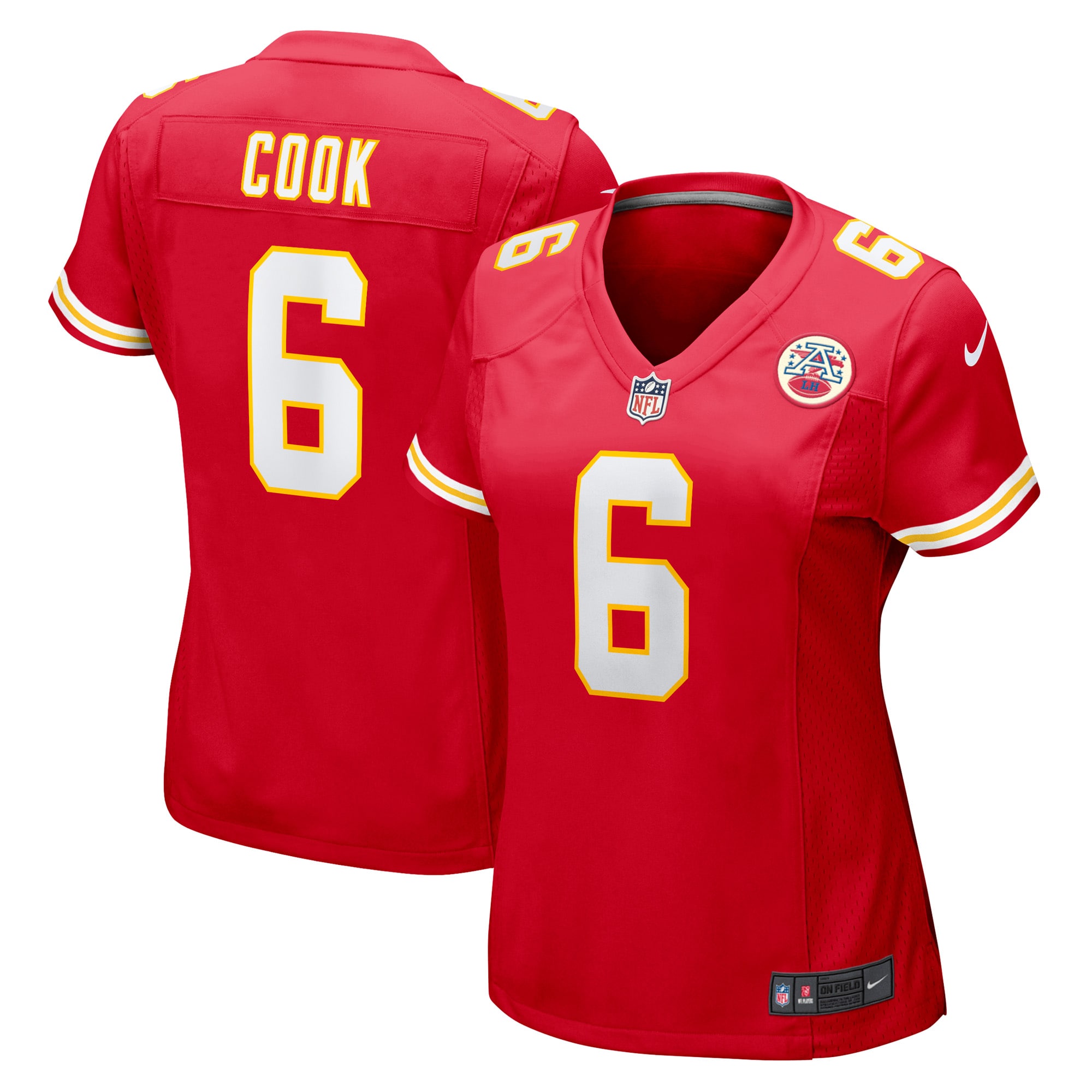 Women's Kansas City Chiefs Bryan Cook Red Game Player Jersey JS8087 nicesnker