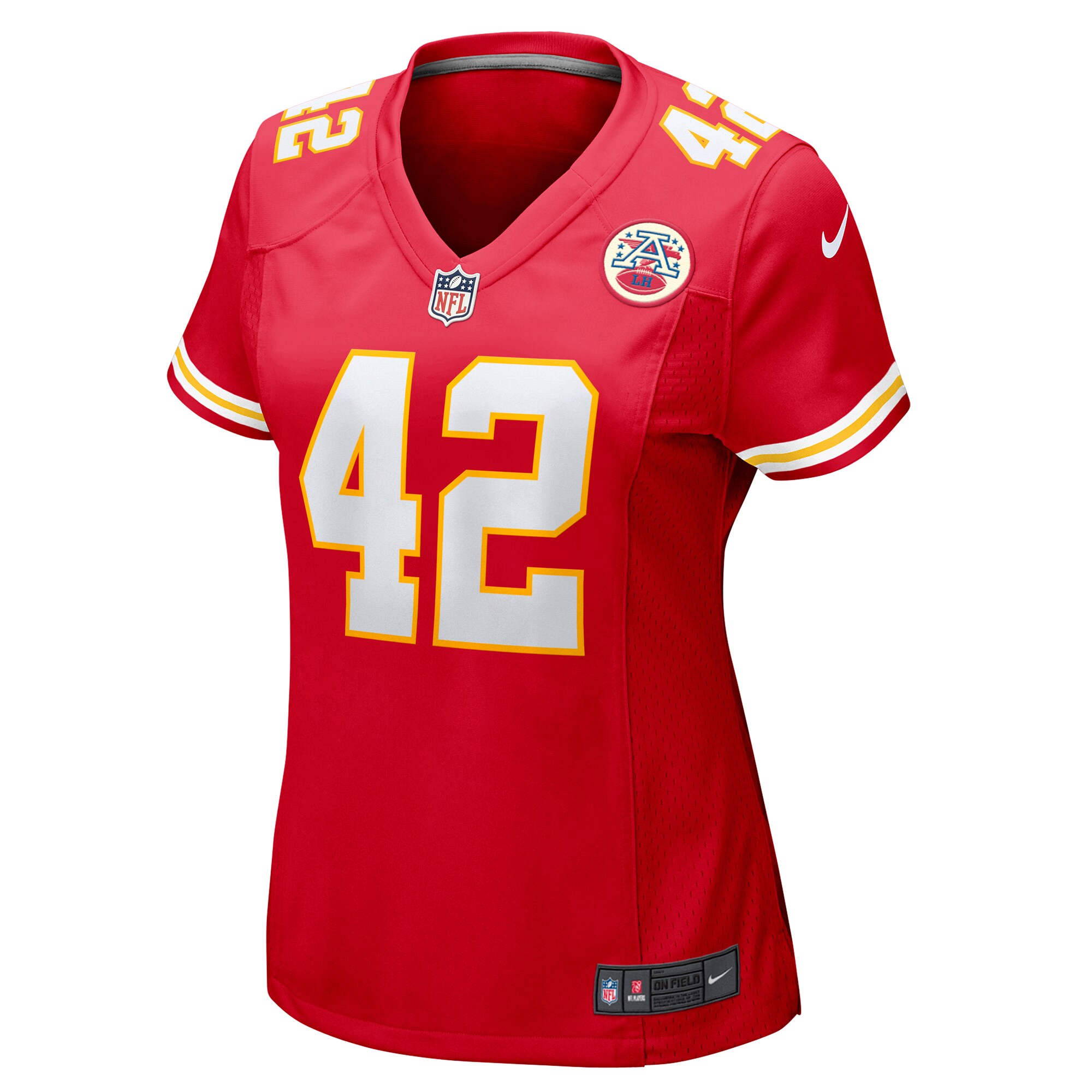 Alternative view of Women's Kansas City Chiefs Carson Steele Red Game Jersey JS3659 nicesnker