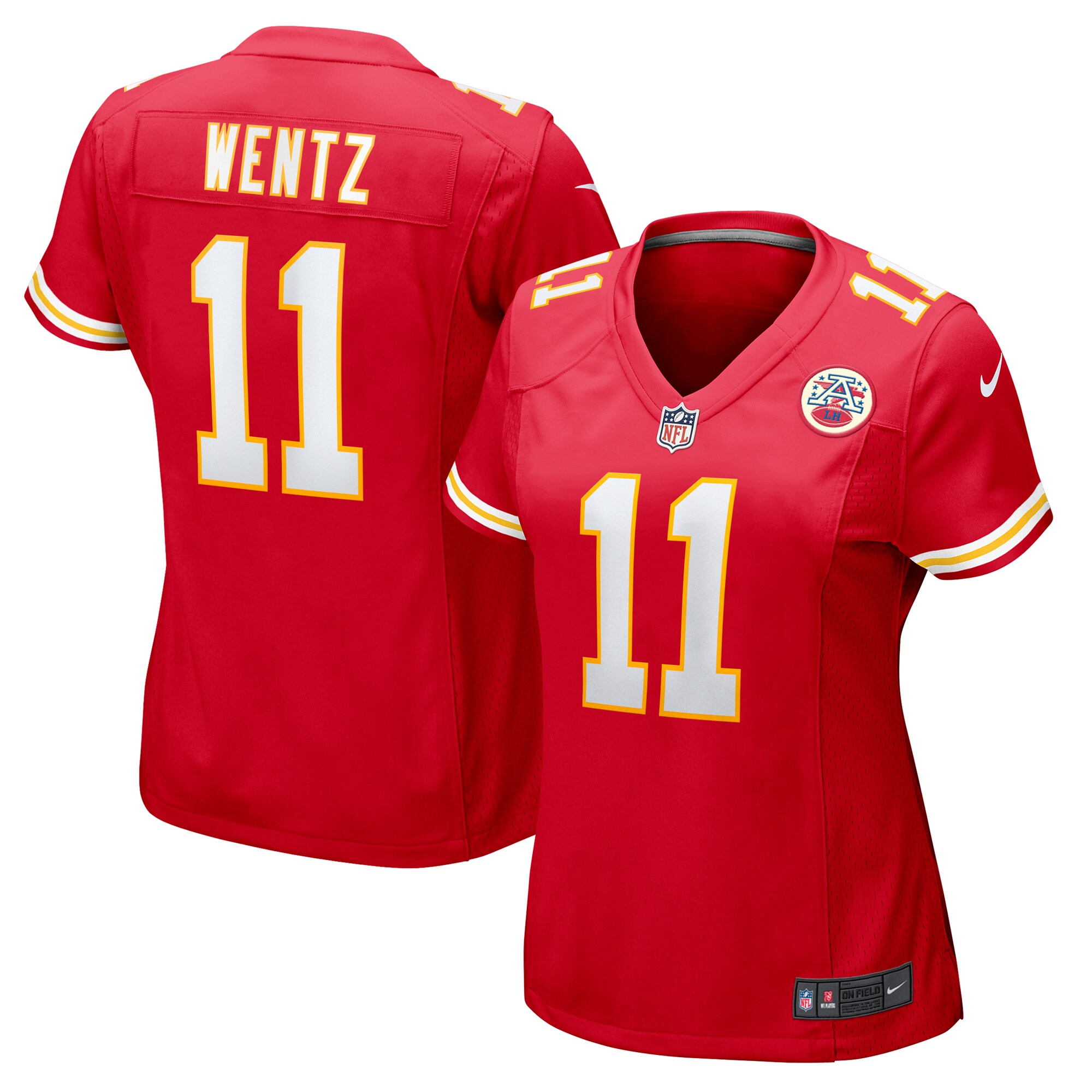 Women's Kansas City Chiefs Carson Wentz Red Game Jersey JS6524 nicesnker