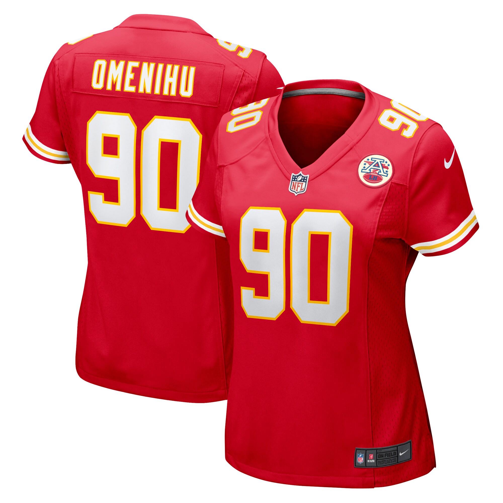Women's Kansas City Chiefs Charles Omenihu Red Game Player Jersey JS7968 nicesnker