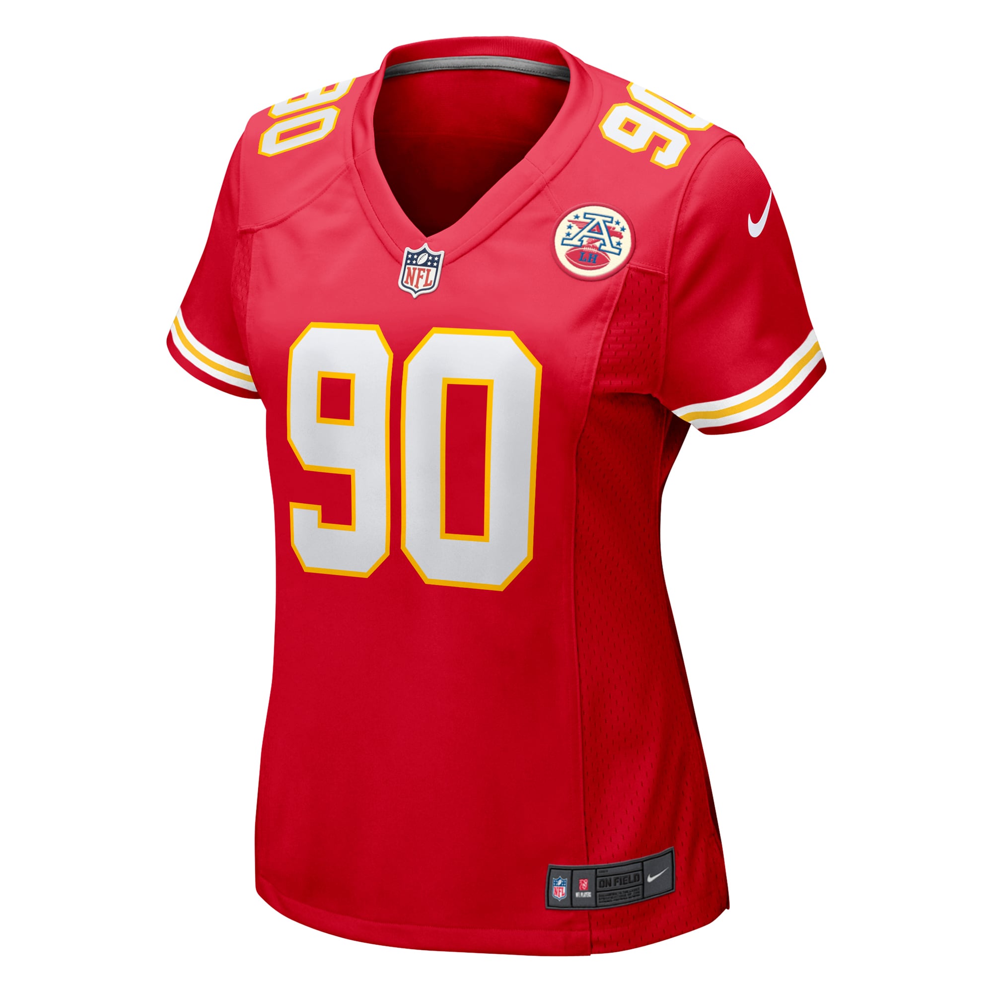 Alternative view of Women's Kansas City Chiefs Charles Omenihu Red Game Player Jersey JS7968 nicesnker