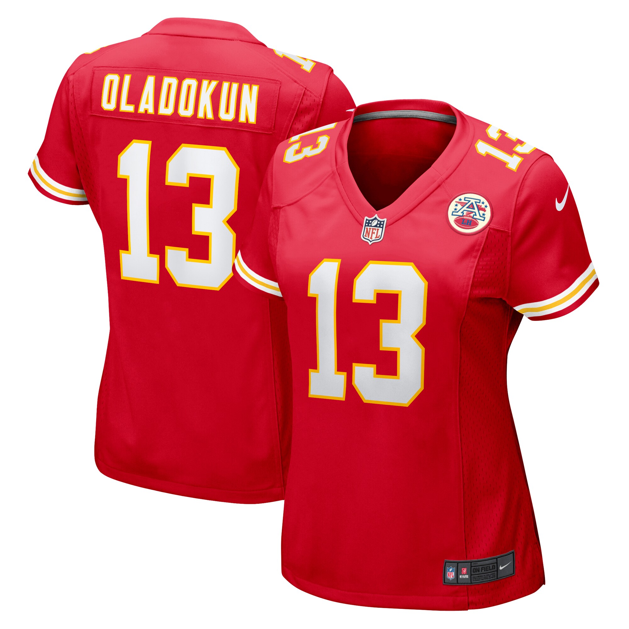 Women's Kansas City Chiefs Chris Oladokun Red Game Jersey JS6260 nicesnker