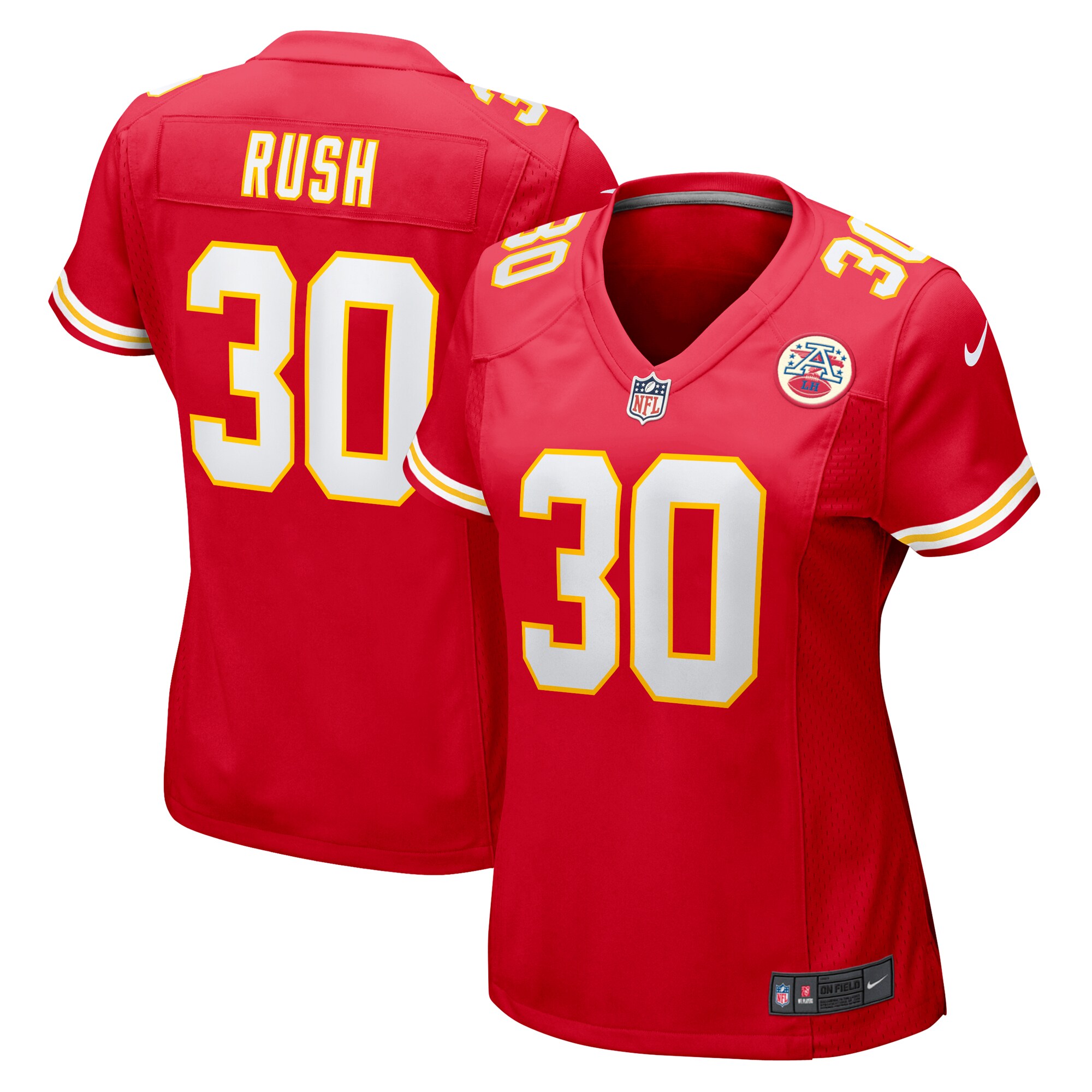 Women's Kansas City Chiefs Darius Rush Red Team Game Jersey JS3514 nicesnker